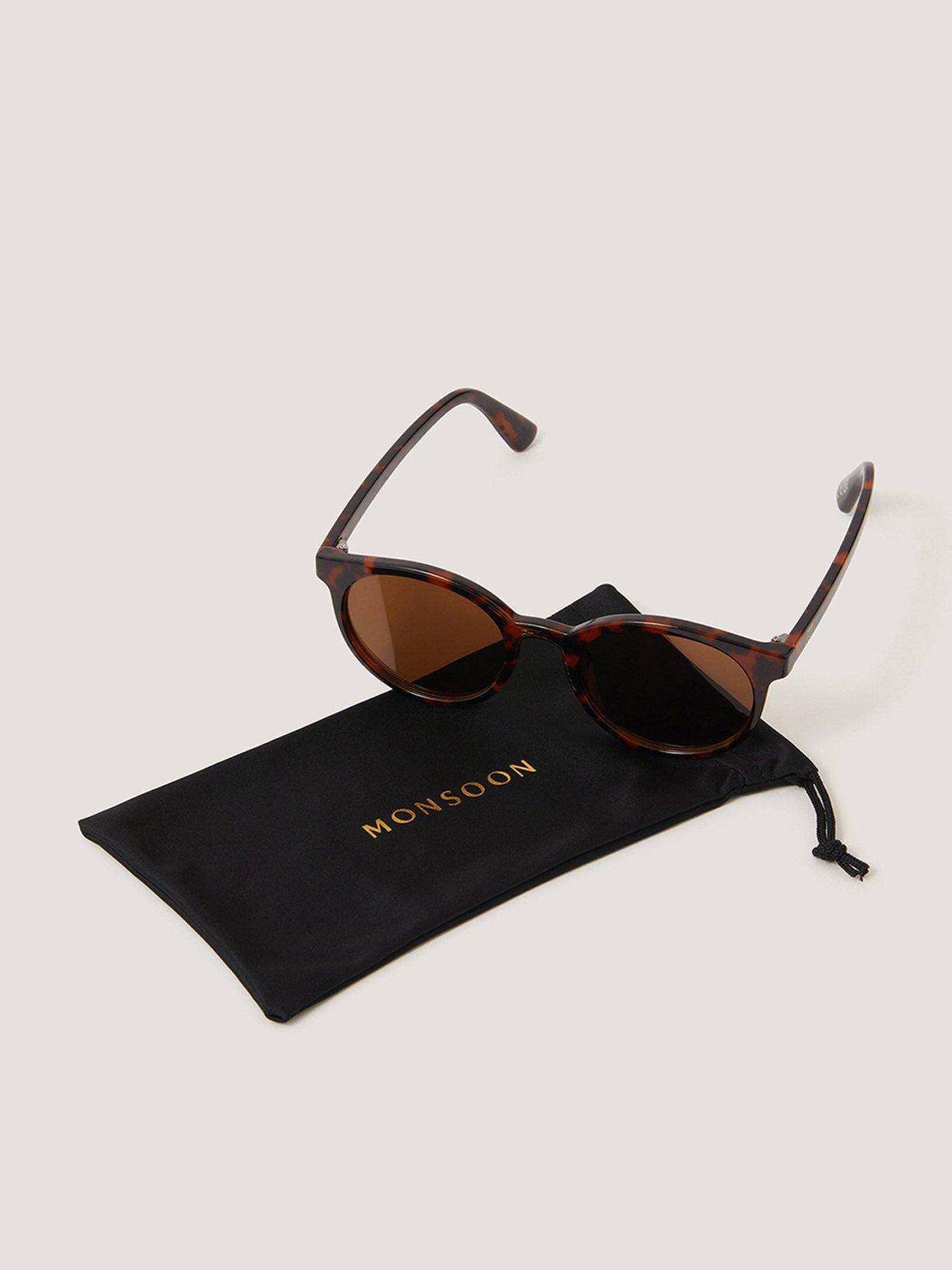 Image 1 of 3 of Monsoon Tort Frame Sunglasses - Brown