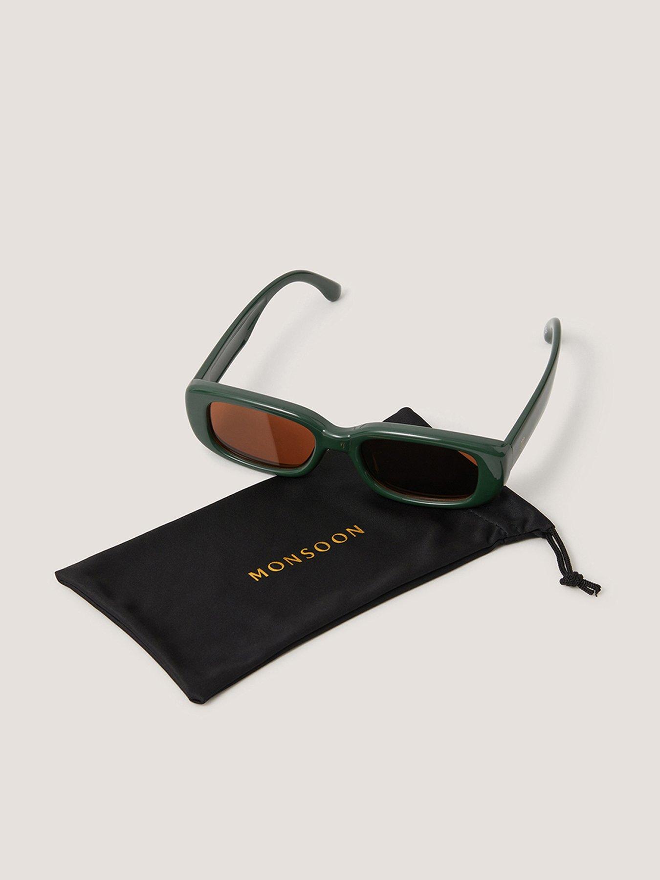 Monsoon Narrow Bubble Sunglasses - Green