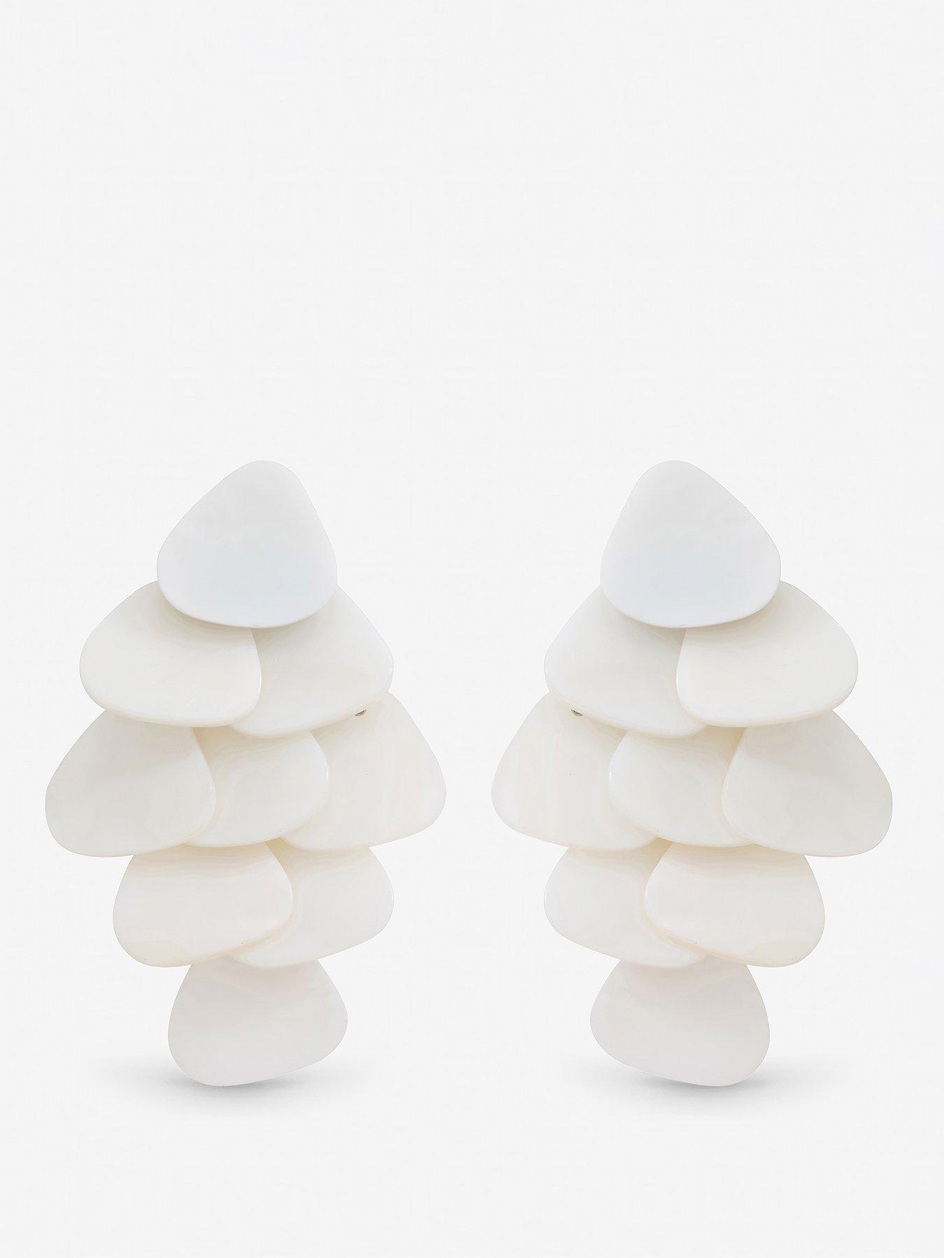Mood MOOD STATEMENT SHELL DROPLET EARRINGS