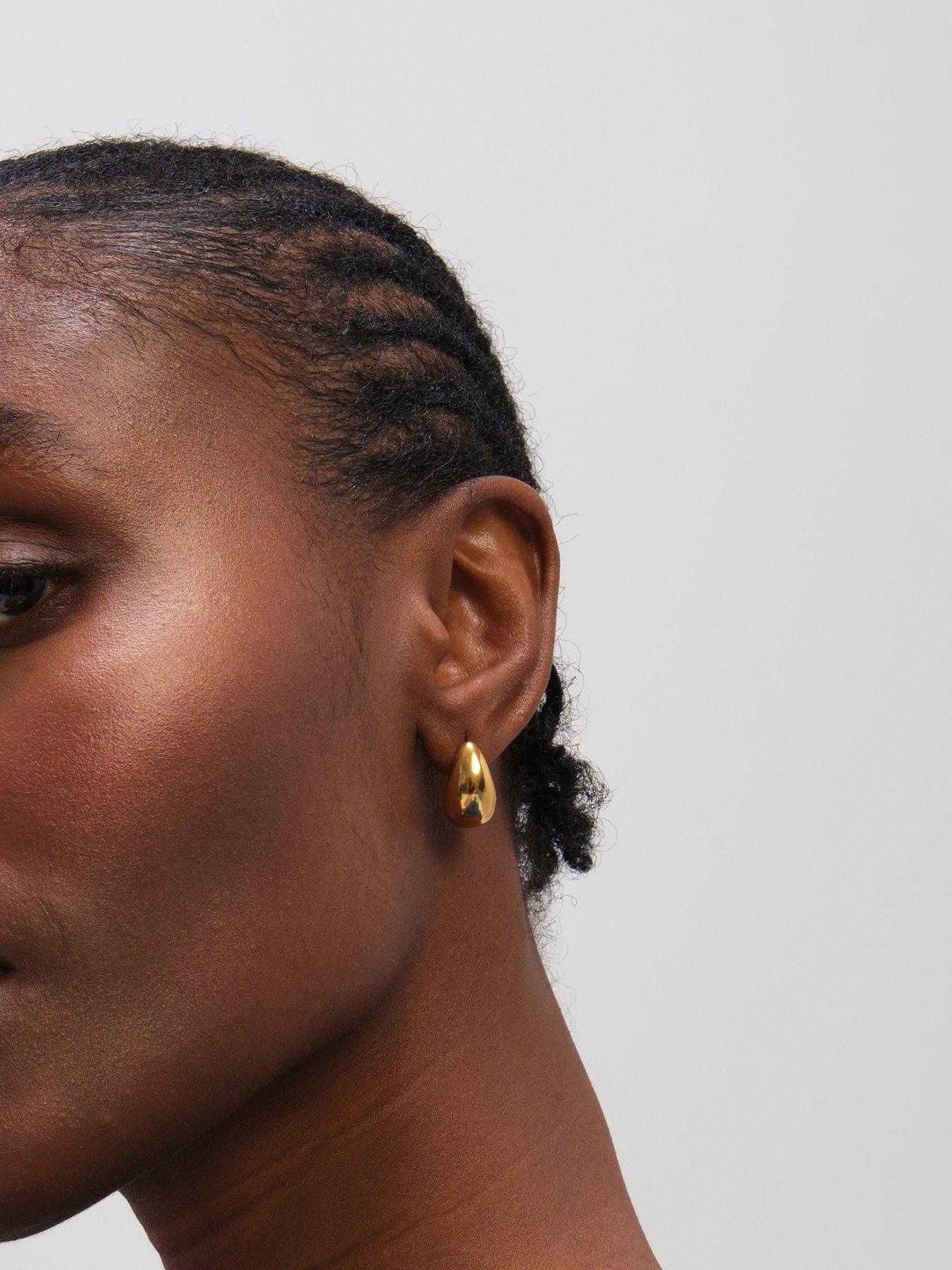 Image 2 of 3 of Jon Richard Gold Plated Waterproof Dome Stud Earrings