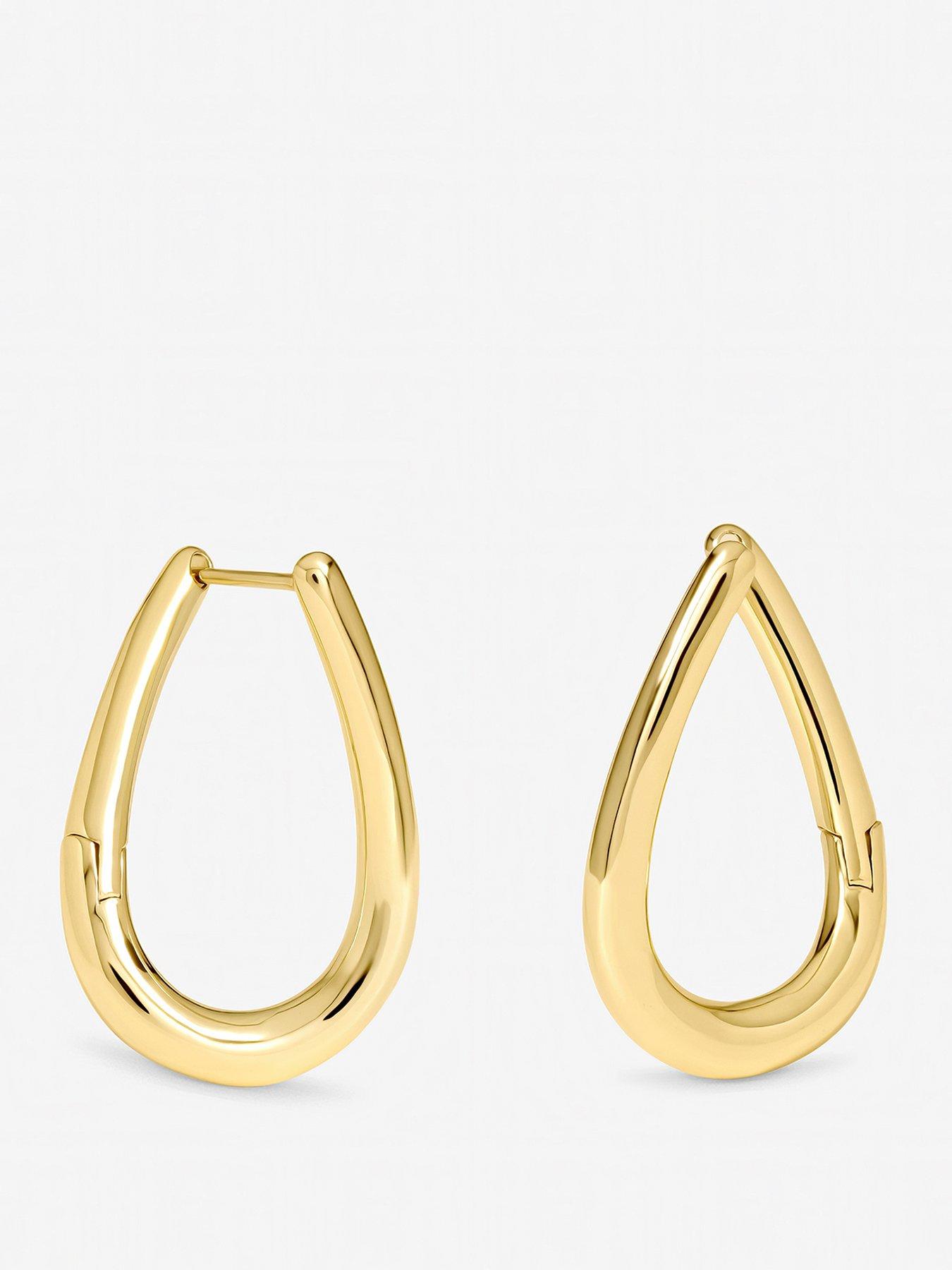 Jon Richard Gold Plated Twist Hoop Earrings