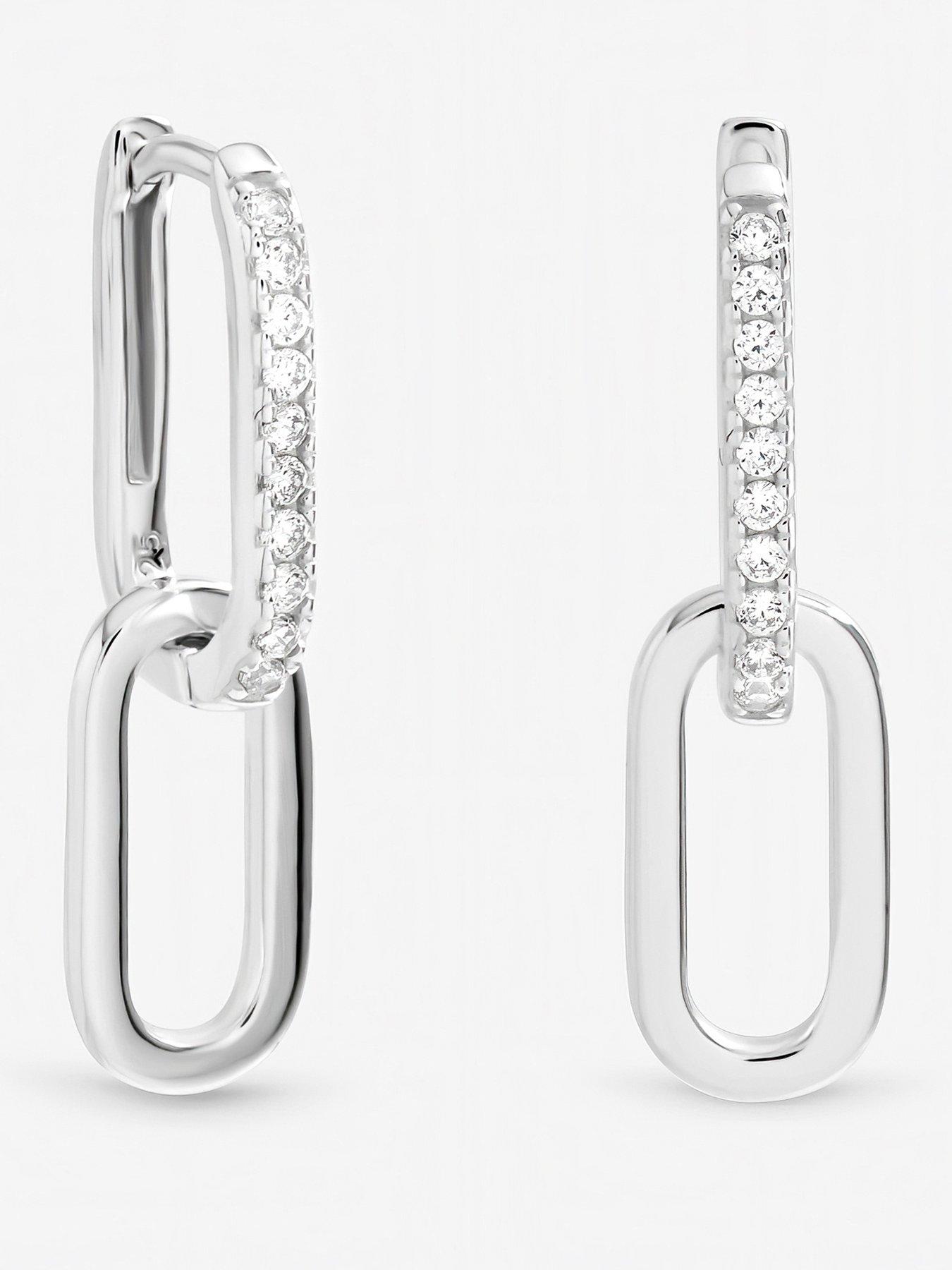 Inicio Polished Double Link Drop Earrings