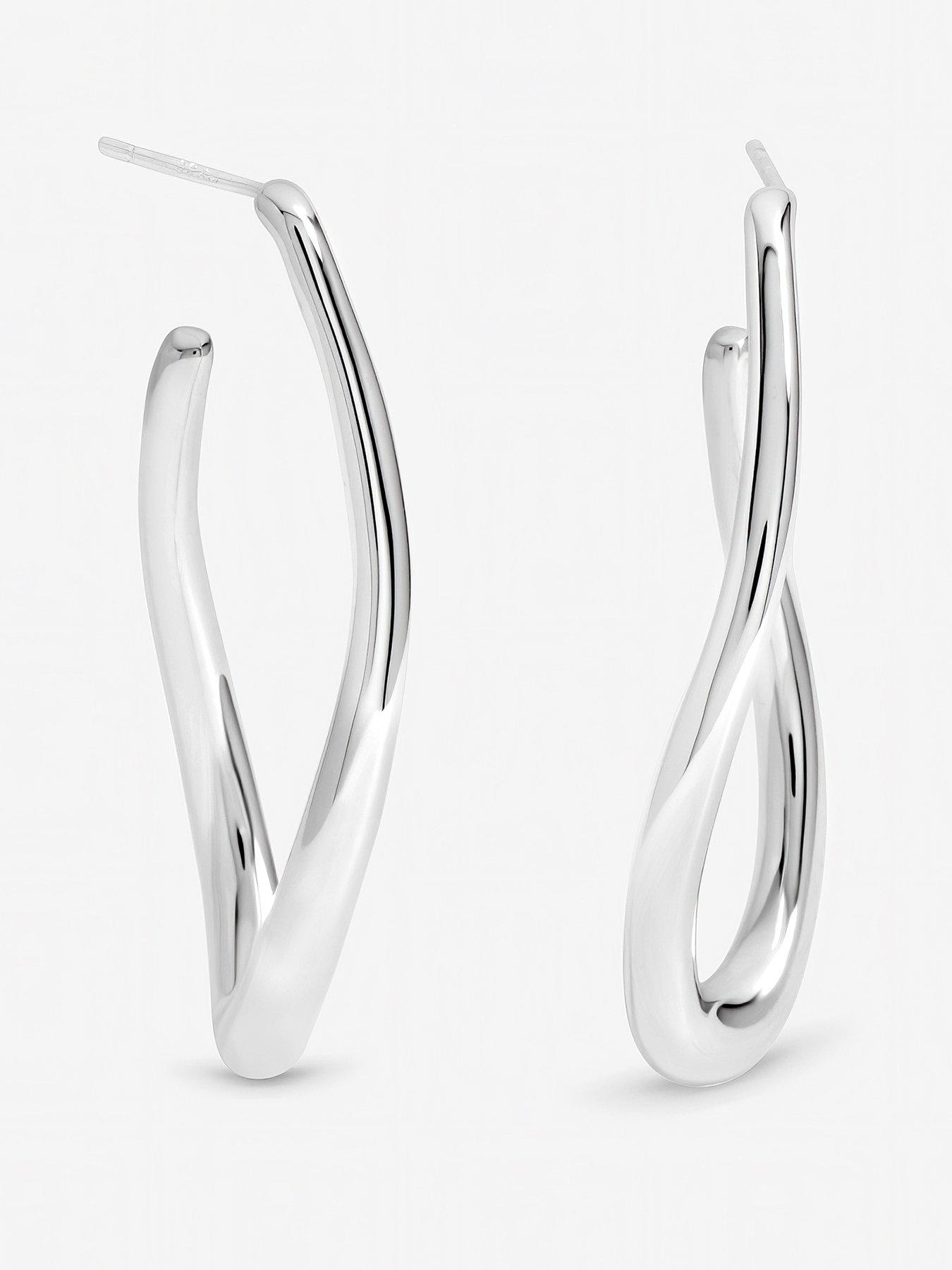 Image 1 of 1 of Inicio Large Organic Polished Hoops