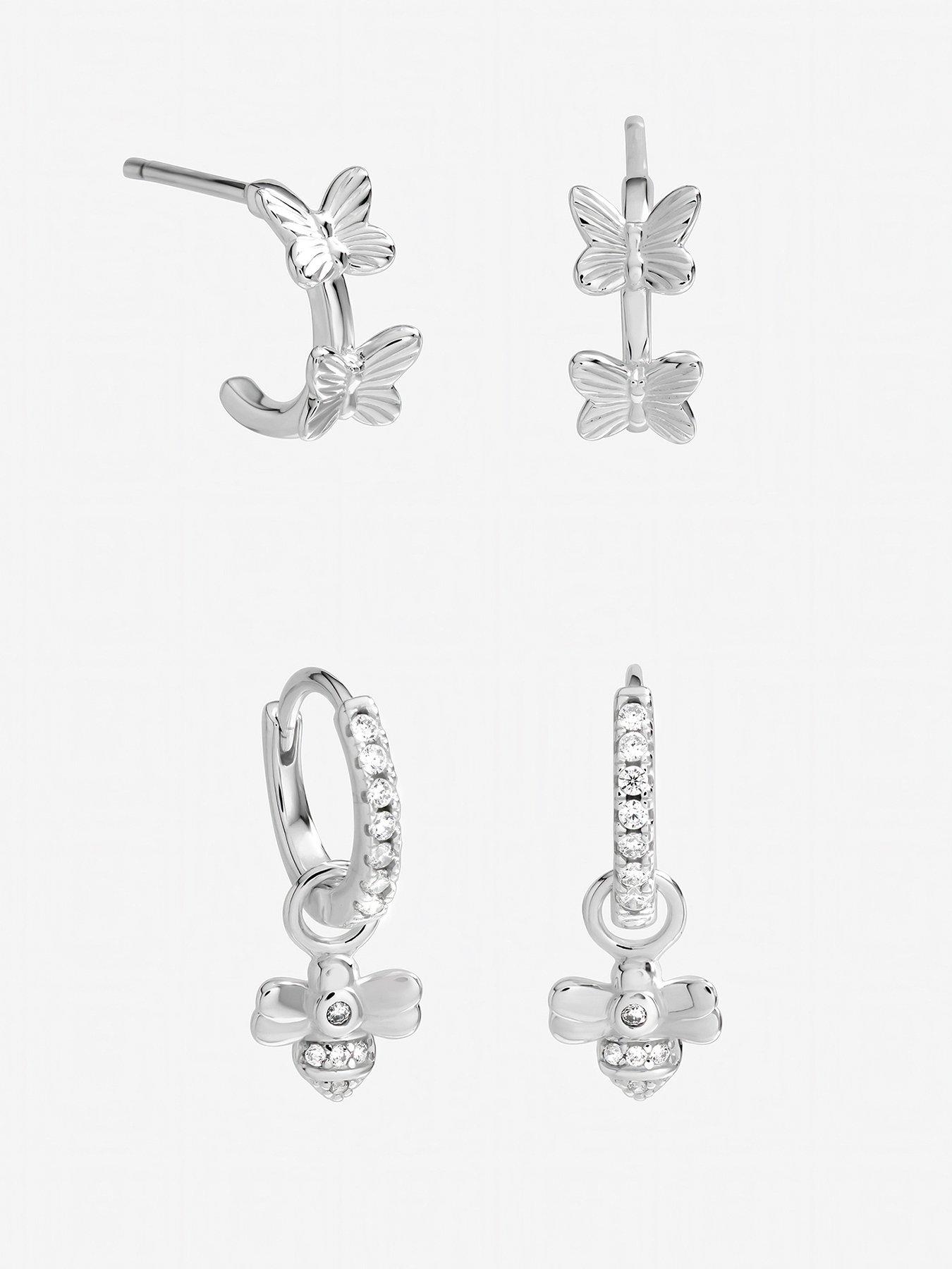 Inicio Butterfly Bumble Bee Earrings - Pack of 2