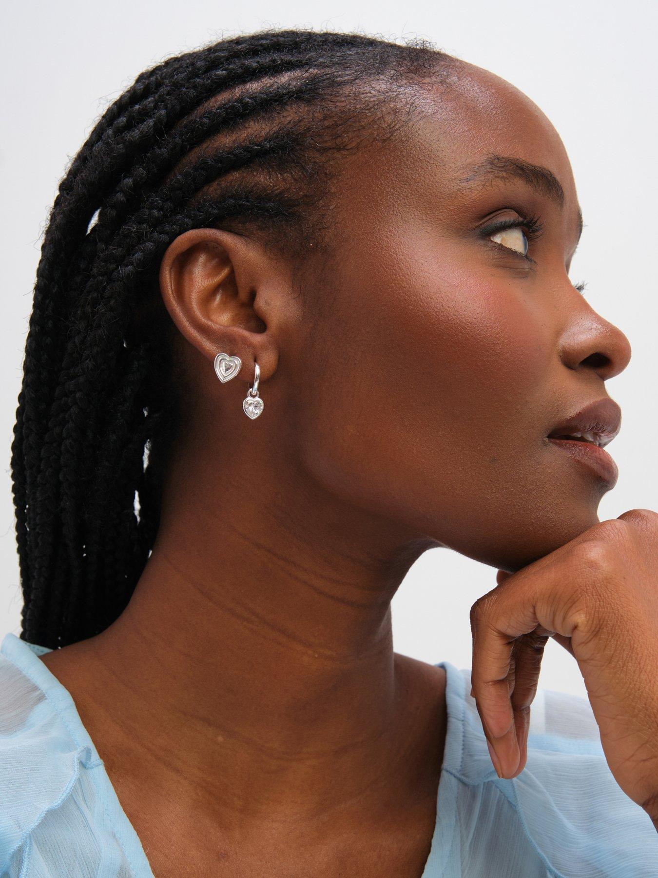 Image 2 of 3 of Inicio Heart Earrings - Pack of 2