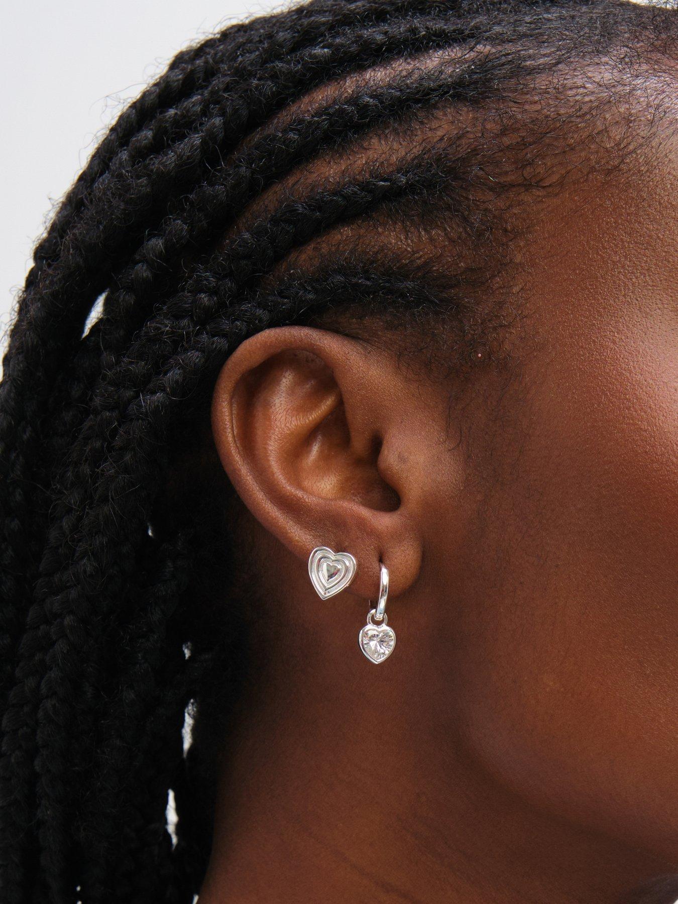 Image 3 of 3 of Inicio Heart Earrings - Pack of 2
