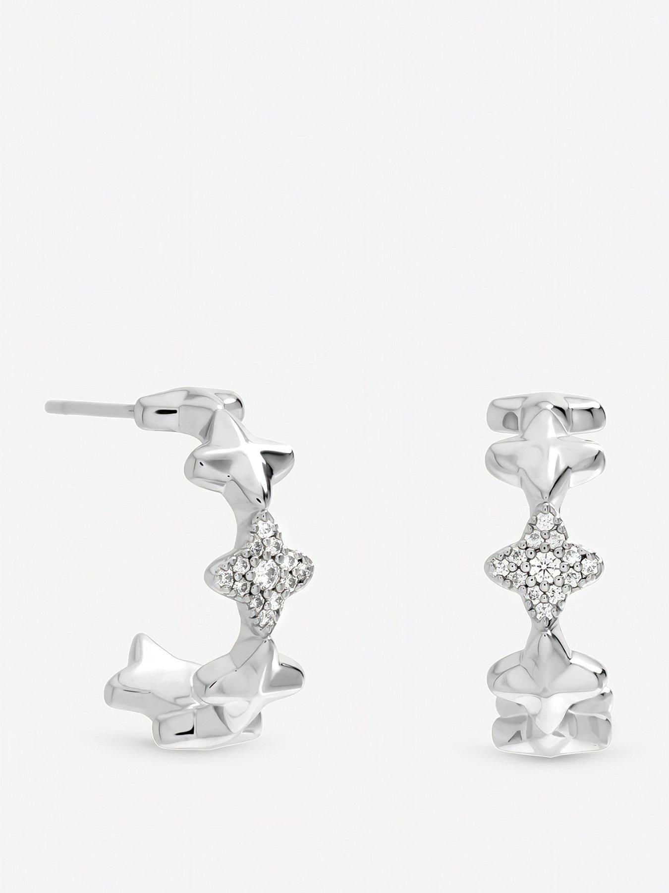 Image 1 of 3 of Inicio Celestial Star Hoop Earrings