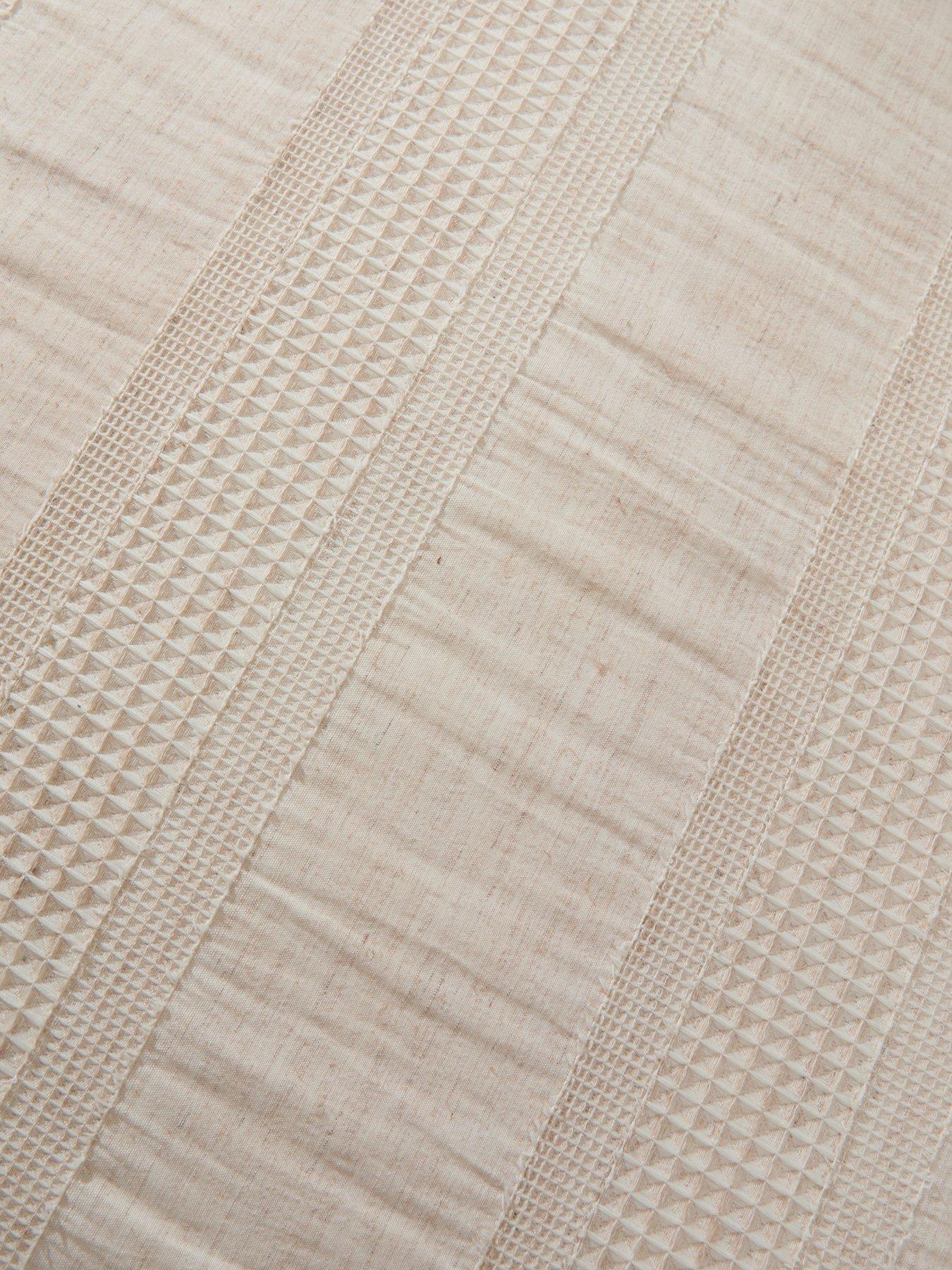 Image 4 of 5 of Michelle Keegan Home Vida Polylinen Textured Stripe Duvet Set