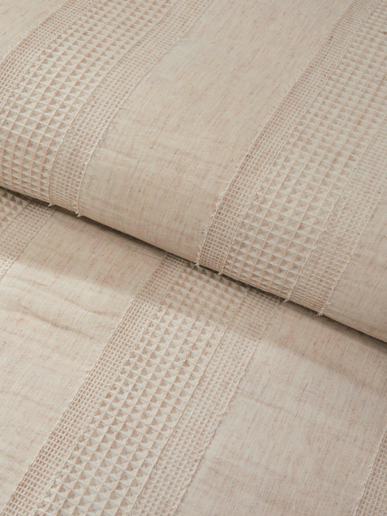 Image 5 of 5 of Michelle Keegan Home Vida Polylinen Textured Stripe Duvet Set