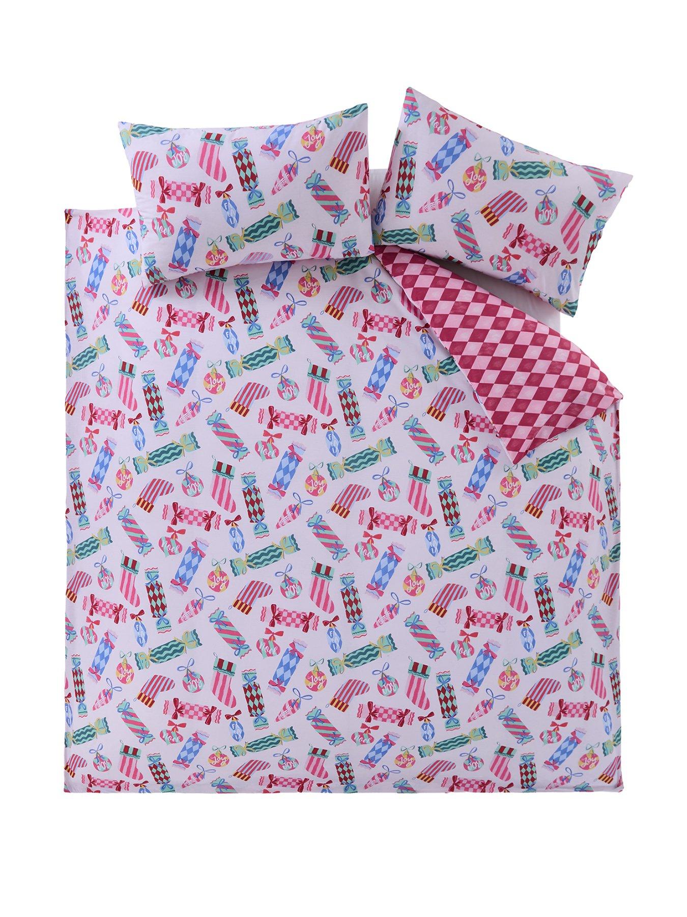 Image 2 of 5 of The Very Collection Christmas Cracker Print Duvet Set