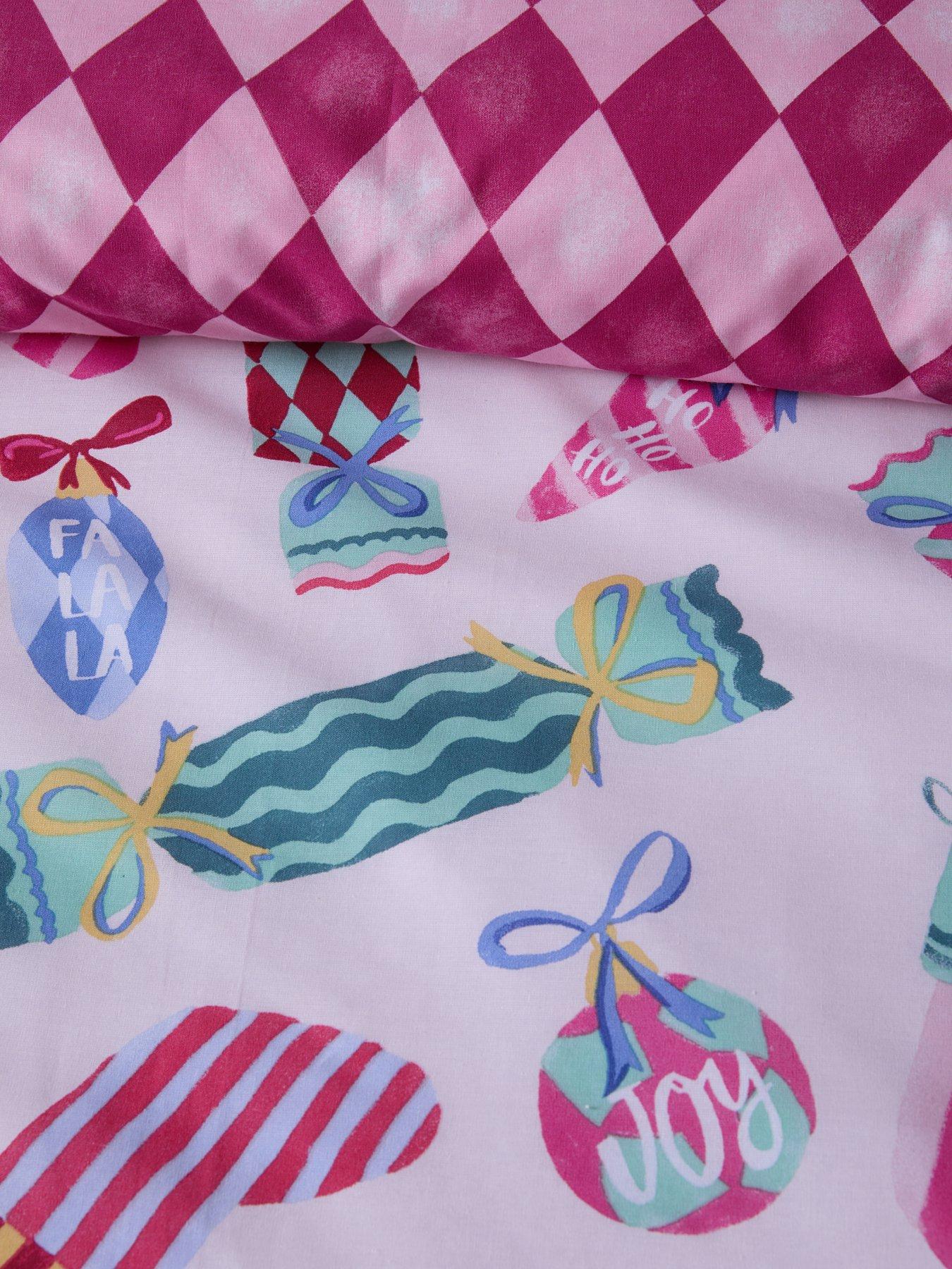 Image 4 of 5 of The Very Collection Christmas Cracker Print Duvet Set