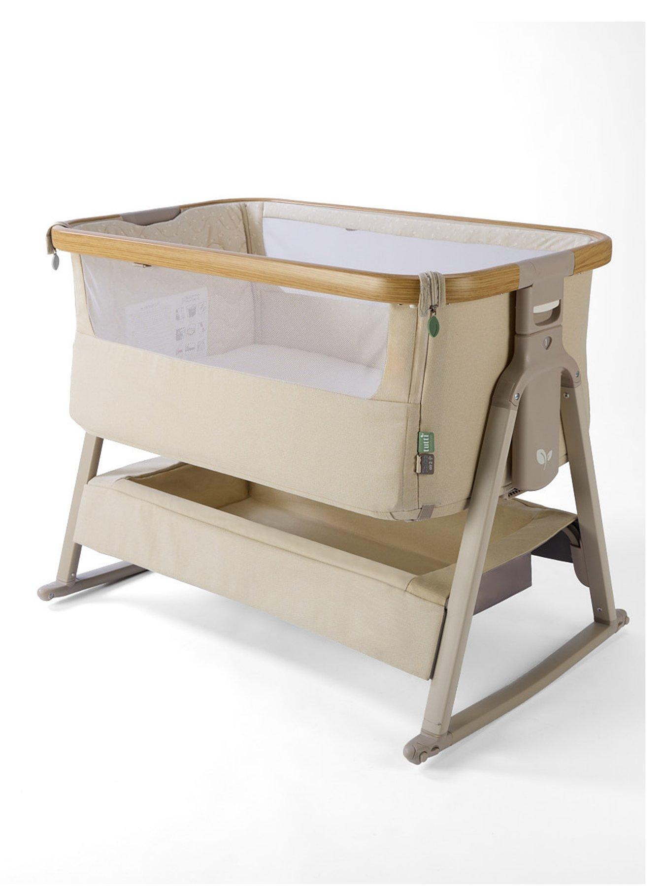 Image 2 of 8 of Tutti Bambini Cozee Air 2 Bedside Crib - Toasted Oak / Sand