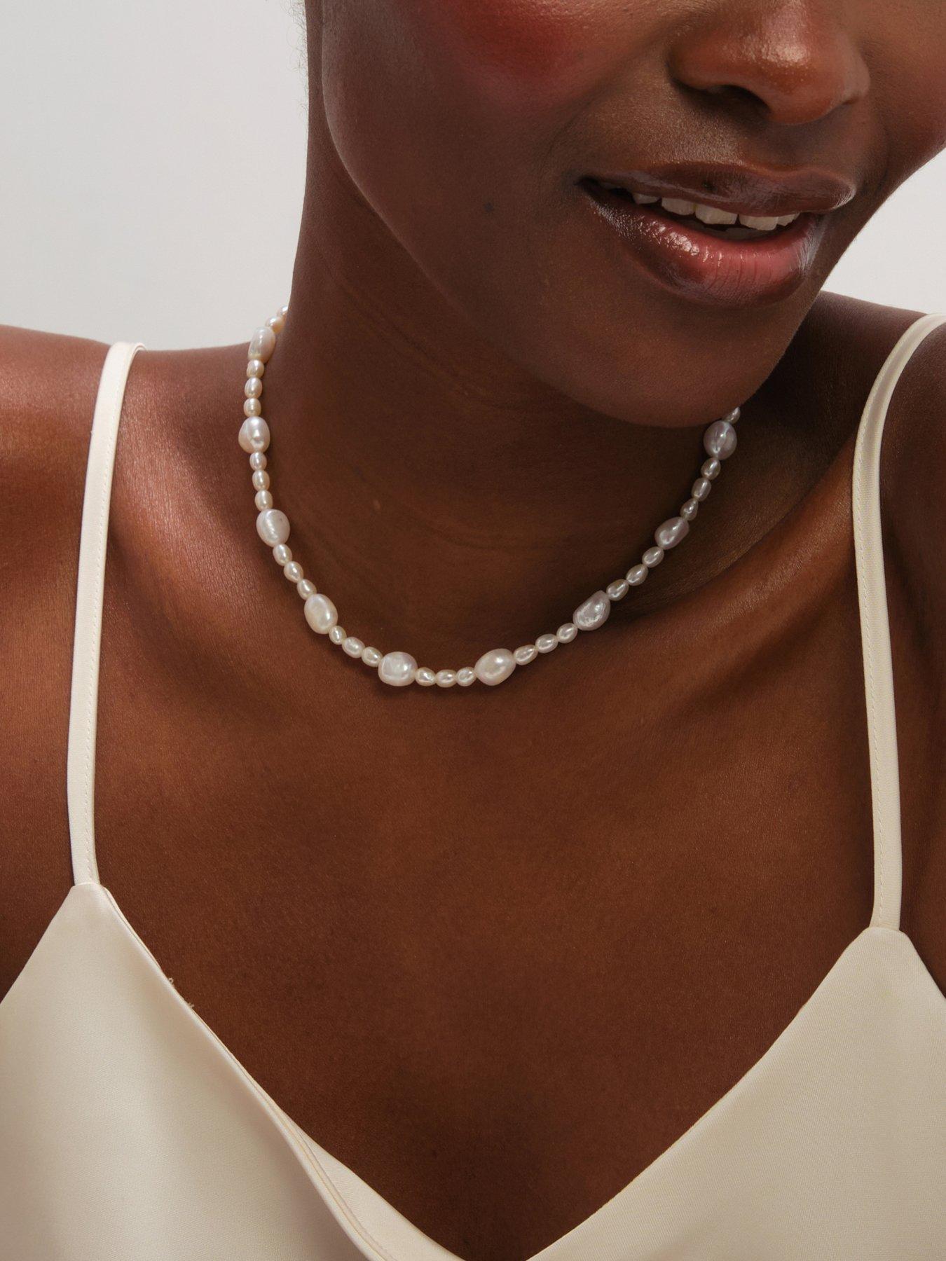 Jon Richard Gold Plated Real Freshwater Pearl Necklace