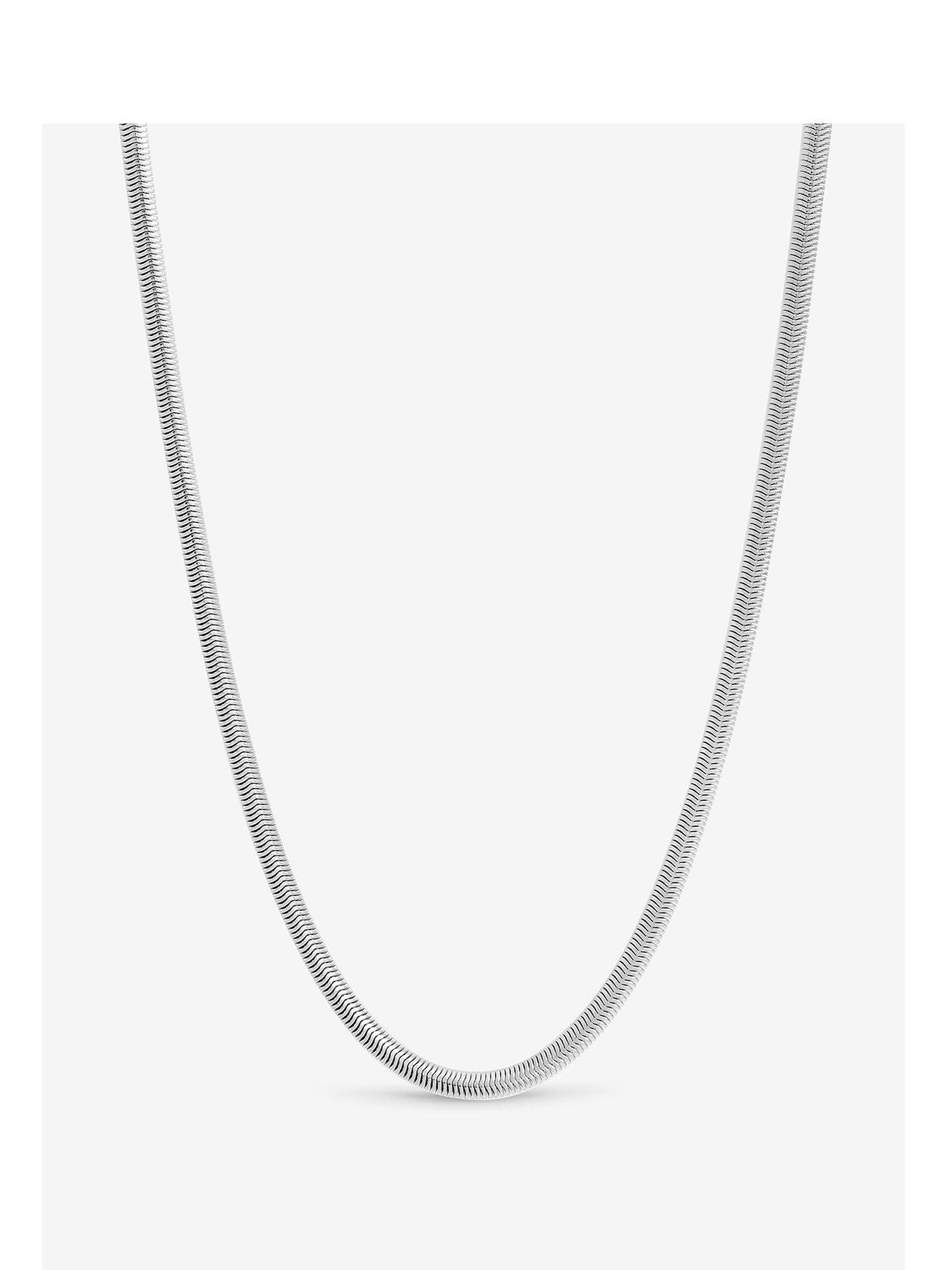 Image 1 of 4 of Inicio Men's Steel Waterproof Snake Chain Necklace - Gift Pouch