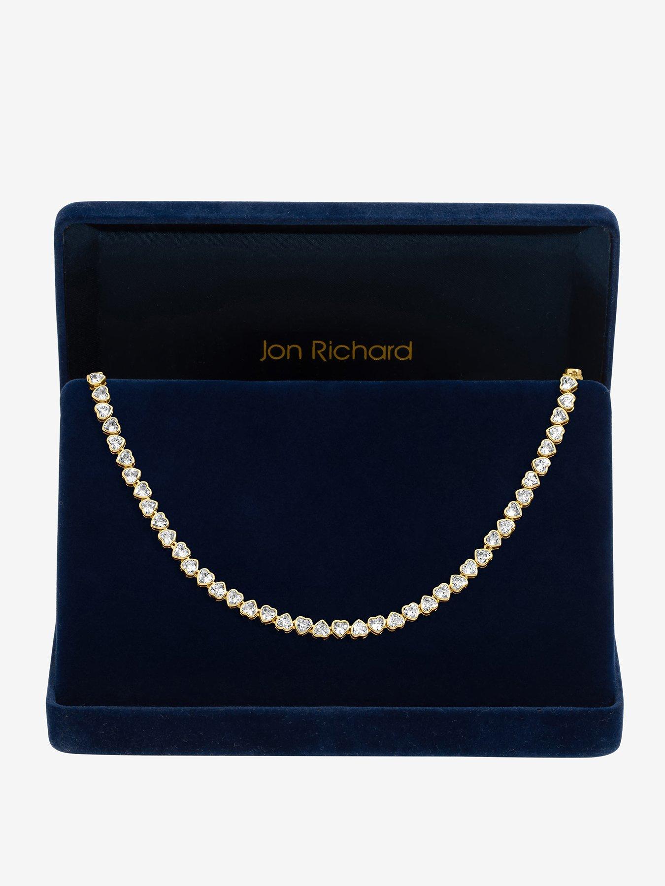 Jon Richard Gold Plated Cubic Zirconia Heart Allway Necklace