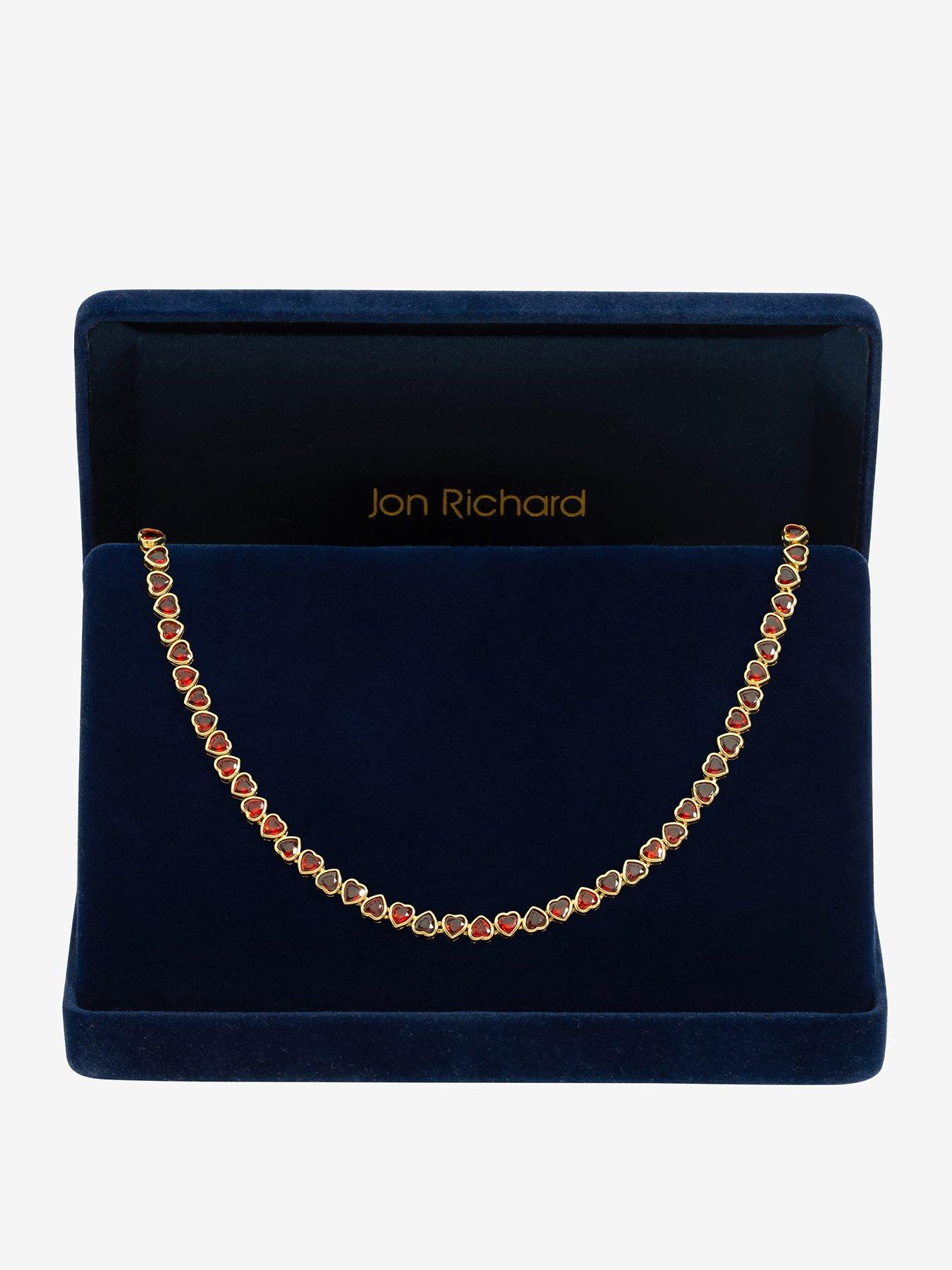 Jon Richard Gold Plated Cubic Zirconia Red Heart Allway Necklace