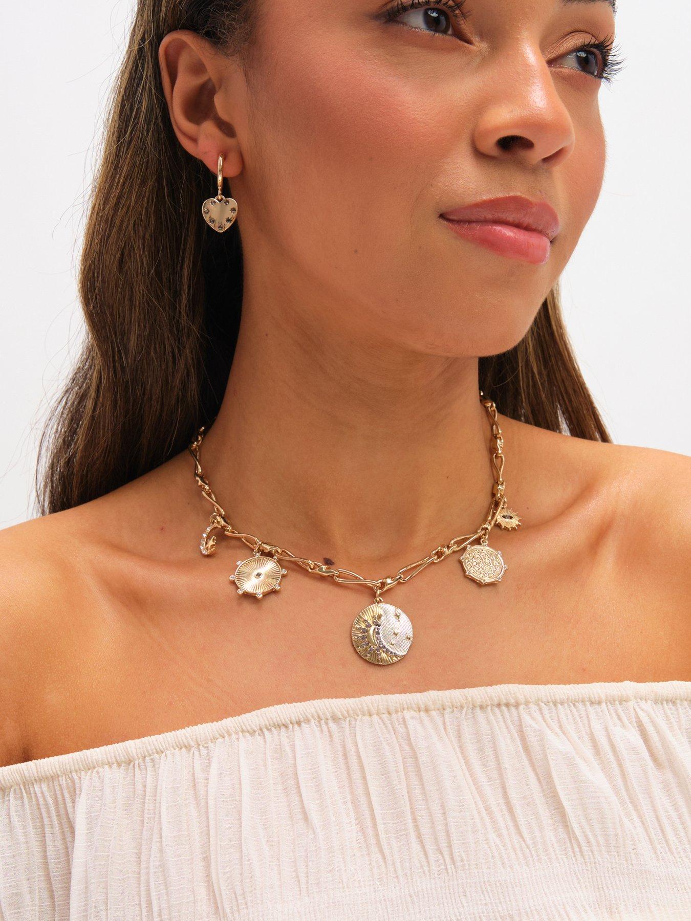 Image 3 of 3 of Mood Two Tone Celestial Charm Necklace