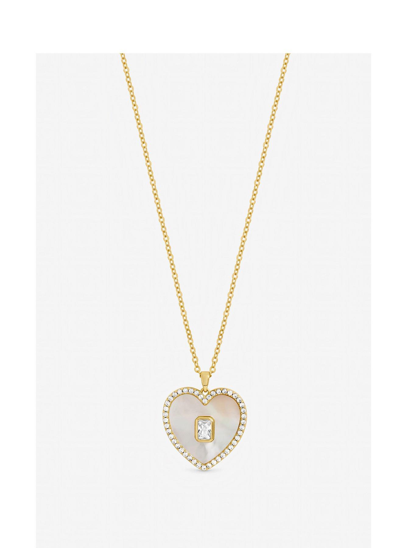 Jon Richard Jon Richard Gold Plated and Mother of Pearl Heart Pendant