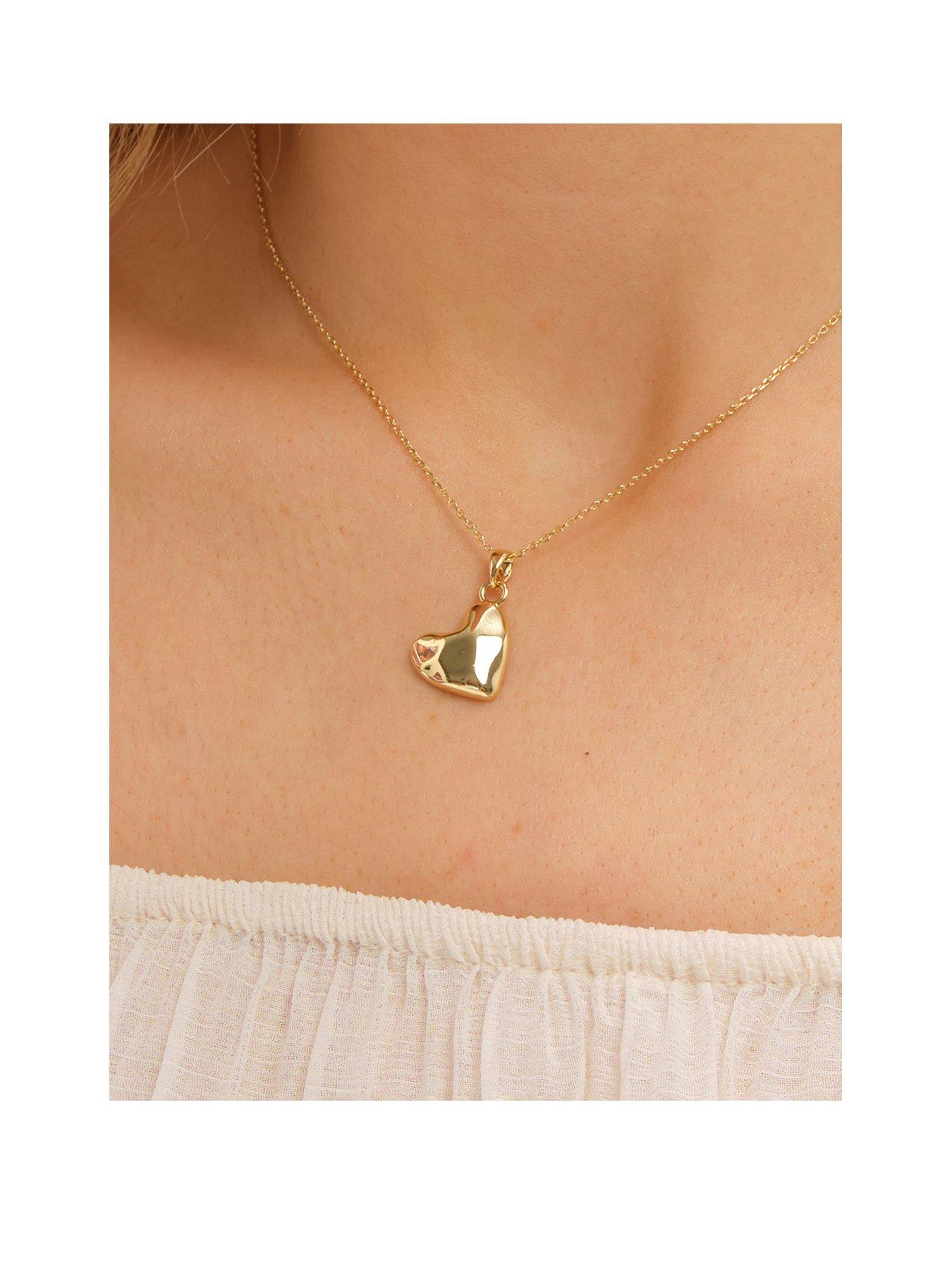 Inicio Gold Plated Molton Heart Small Pendant - Gift Pouch