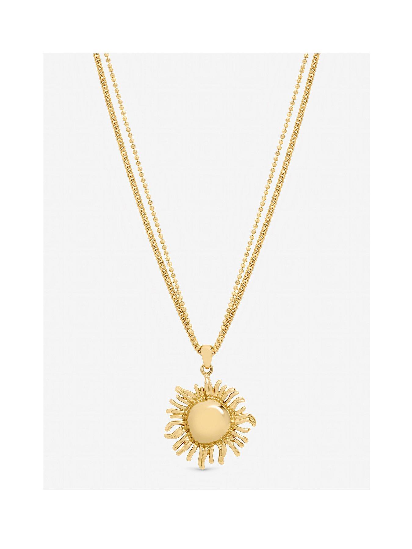 Mood Gold Plated Sun Pendant