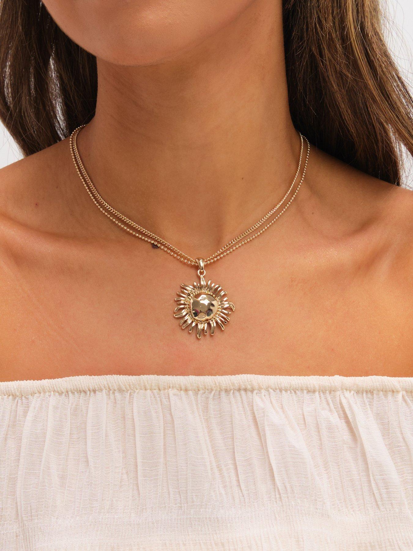 Image 2 of 3 of Mood Gold Plated Sun Pendant