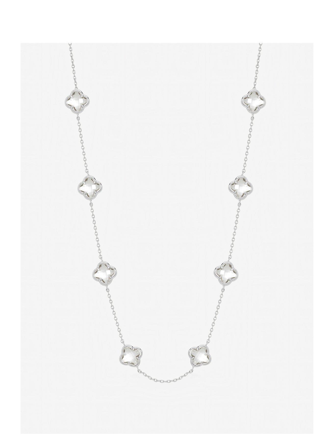 Inicio Inicio Crystal Clover Necklace - Gift Pouch