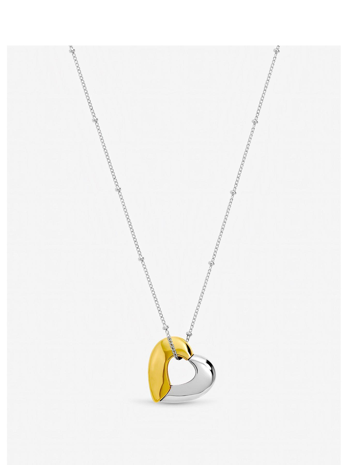 Inicio Inicio Two Tone Heart Necklace - Gift Pouch