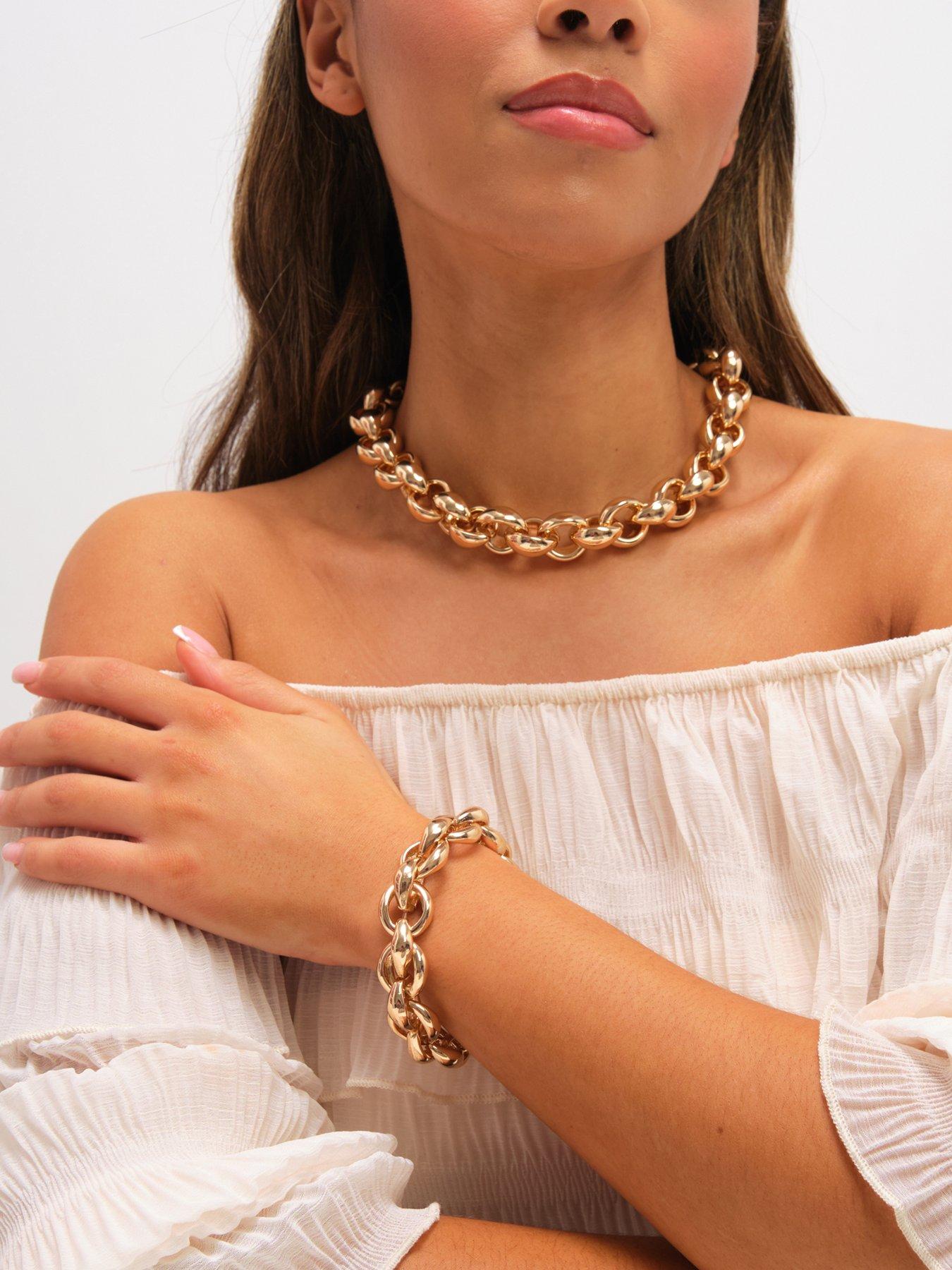 Image 3 of 3 of Mood Gold Plated Statement Chain Necklace
