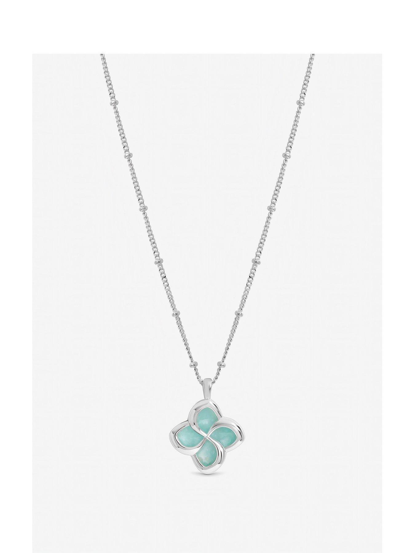 Inicio Turquoise Clover Pendant - Gift Pouch
