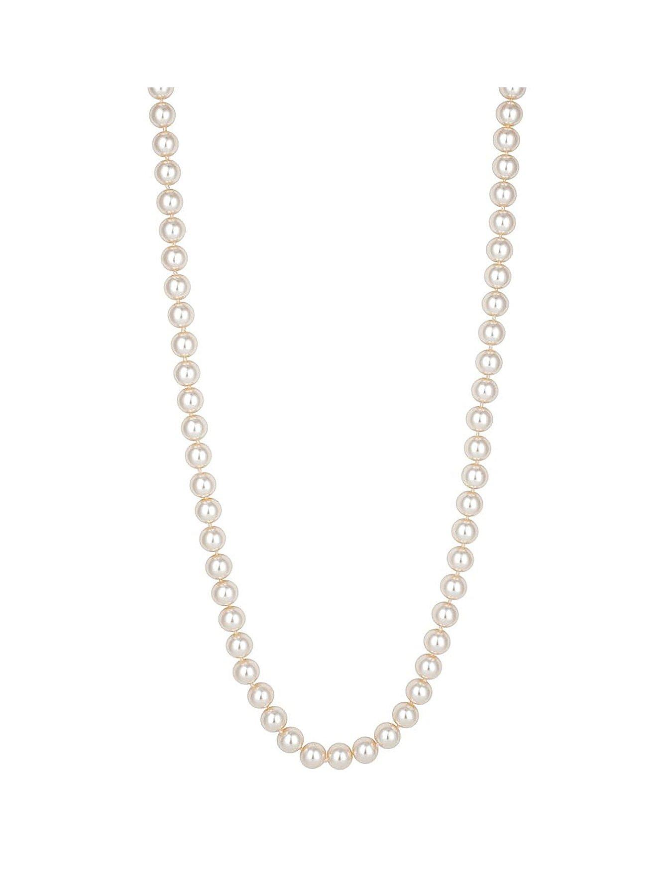 Jon Richard Knotted Cream Pearl Necklace
