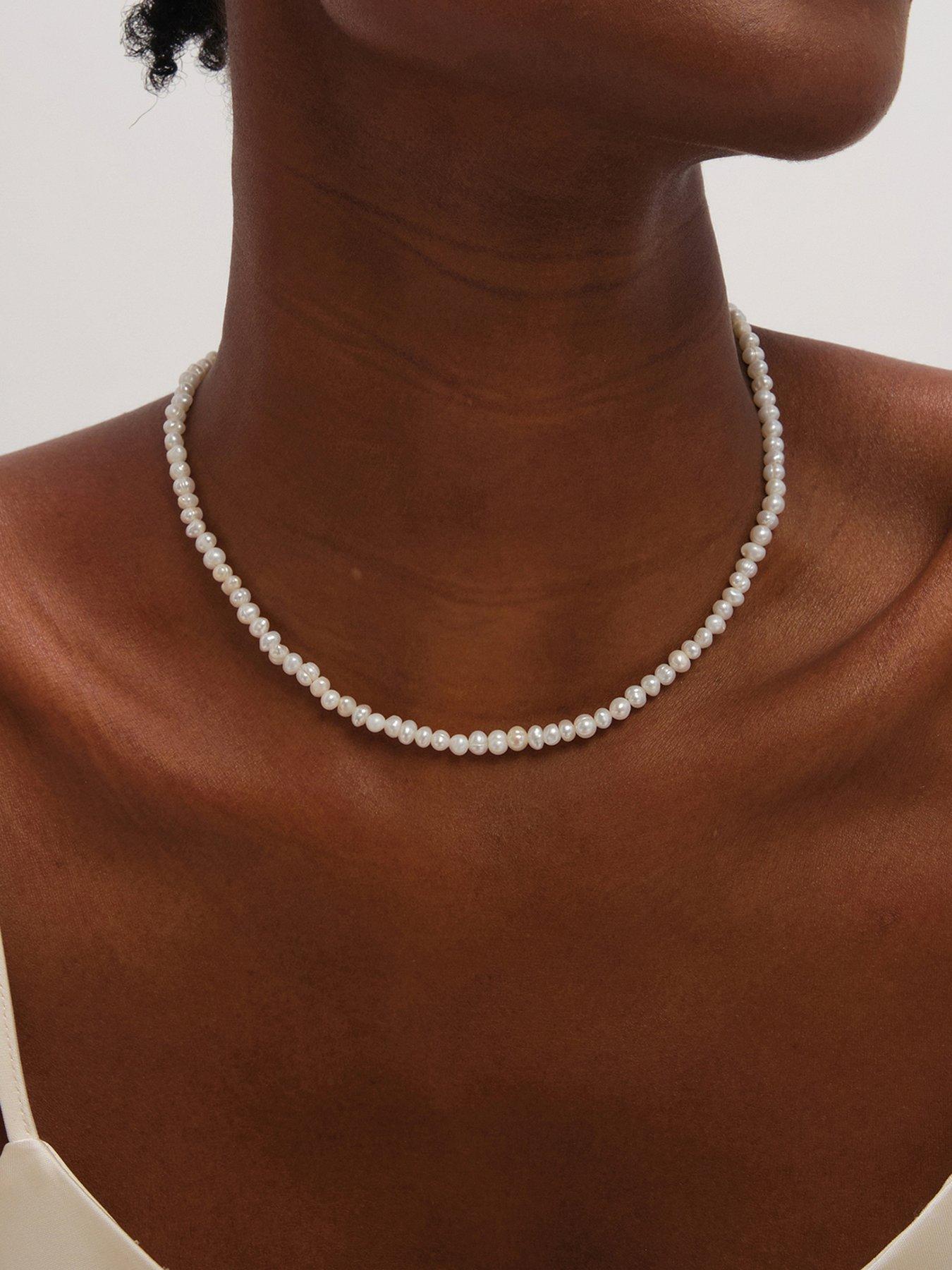 Image 1 of 3 of Jon Richard Gold Plated Real Freshwater Seed Pearl Necklace