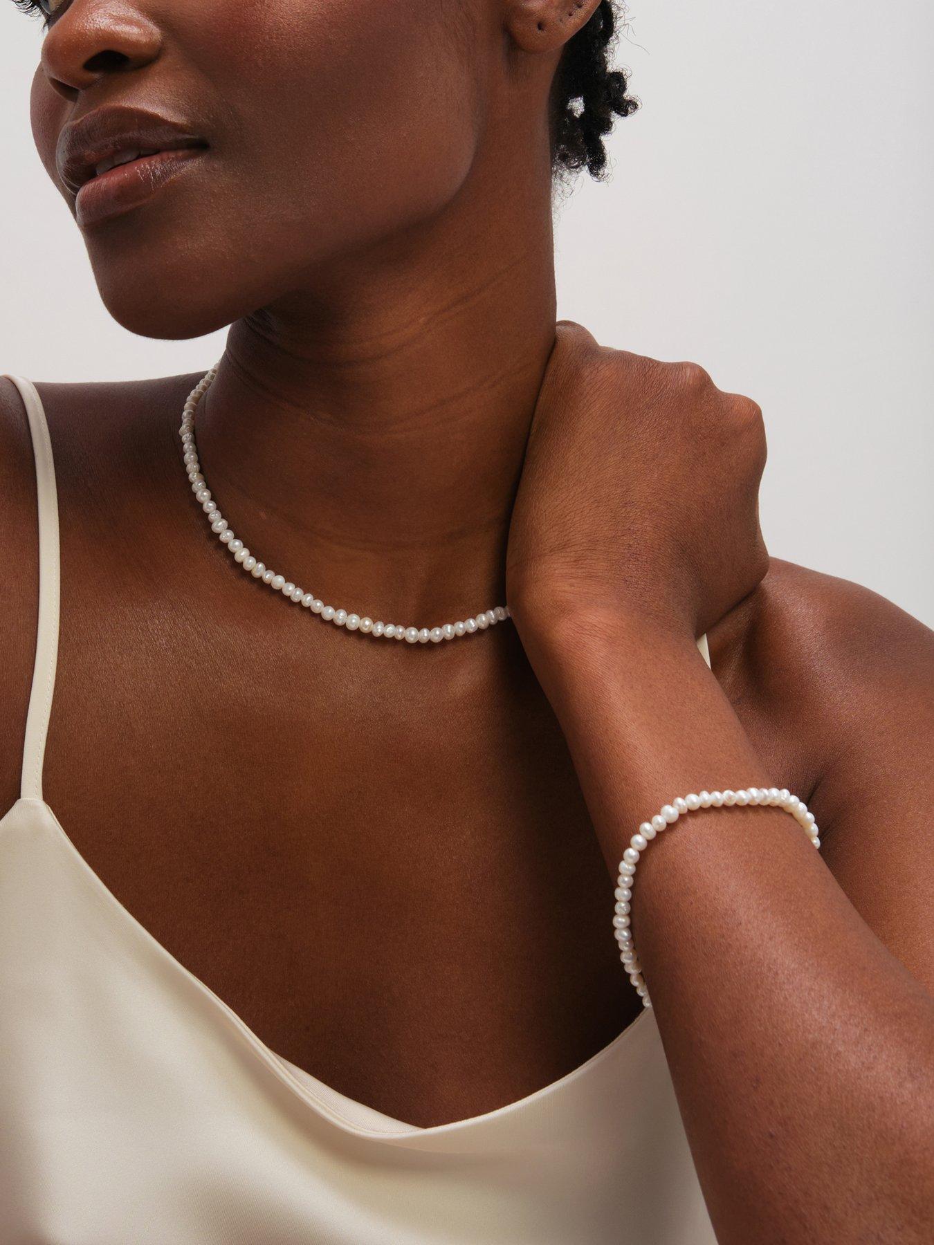 Image 3 of 3 of Jon Richard Gold Plated Real Freshwater Seed Pearl Necklace