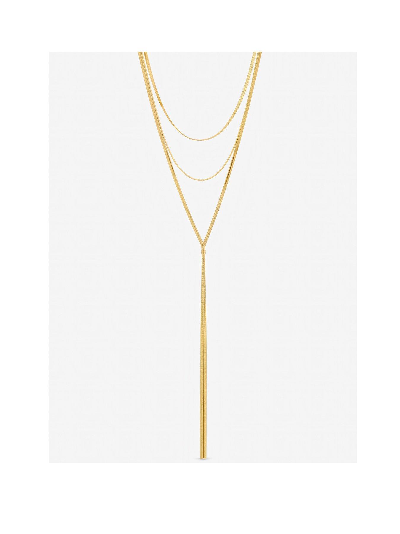 Mood Gold Snake Chain Long Y-Drop Necklace