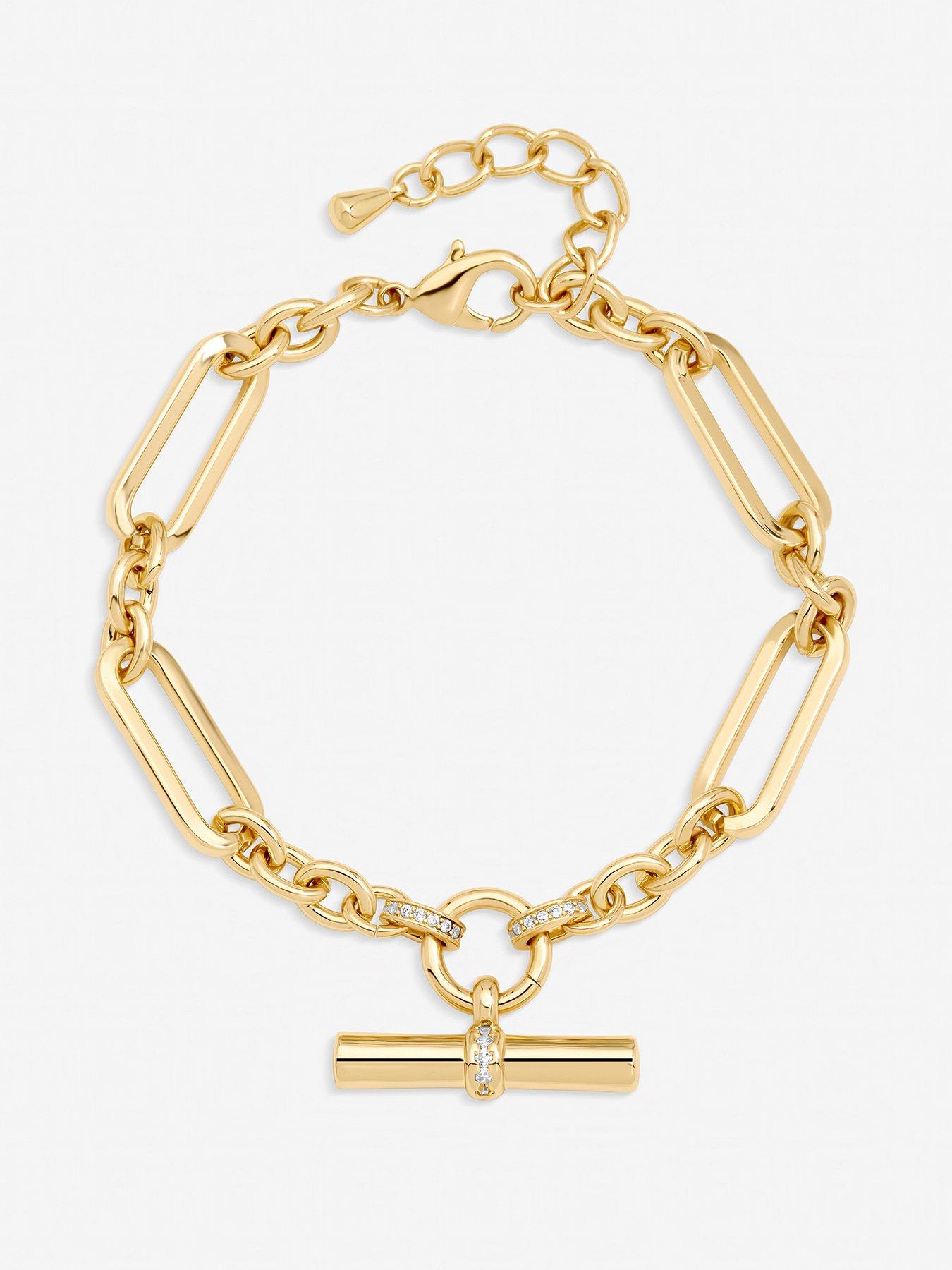 Image 1 of 2 of Jon Richard Gold Plated Luxe T-Bar Bracelet