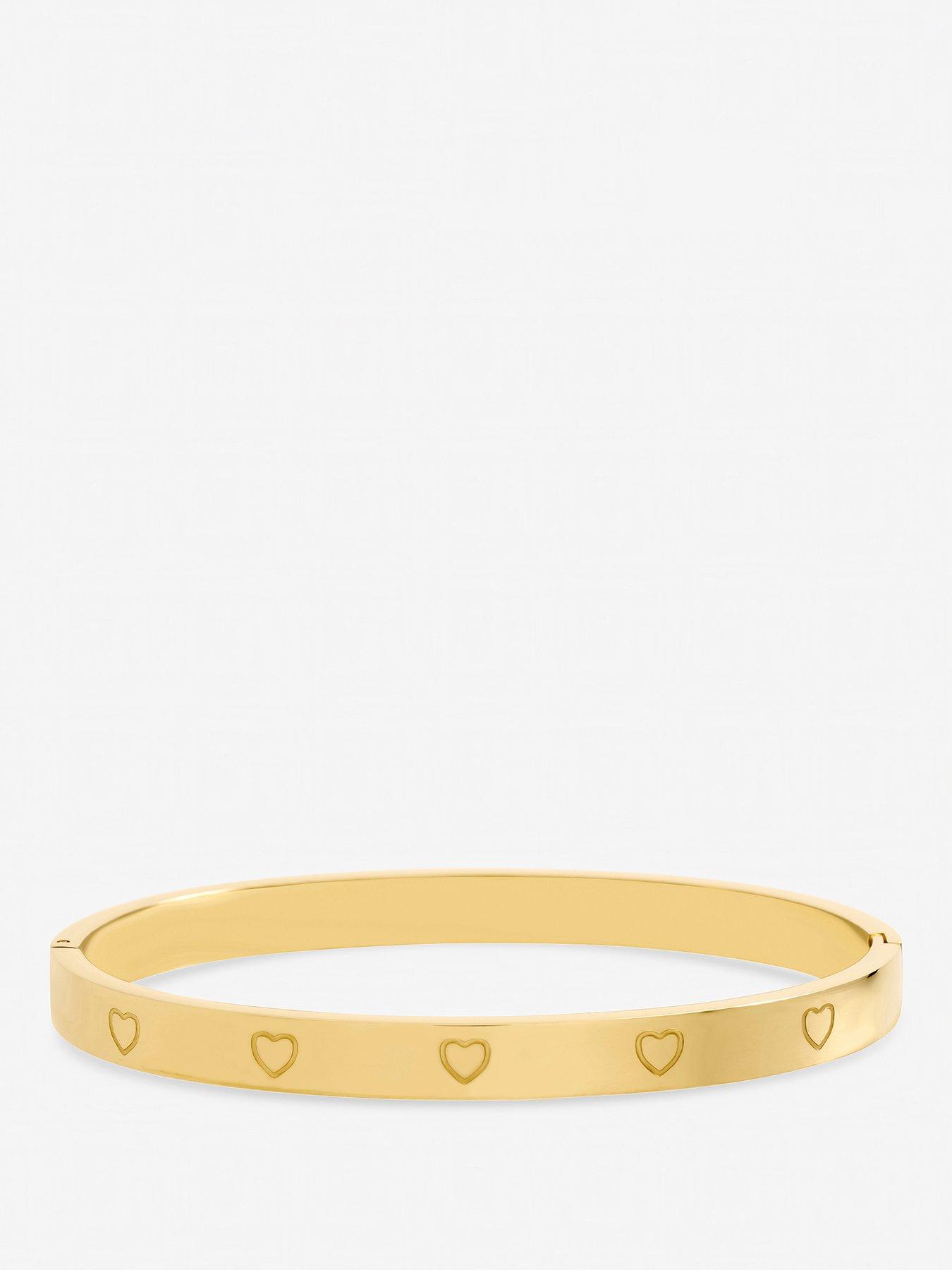 Jon Richard Gold Plated Waterproof Heart Bangle