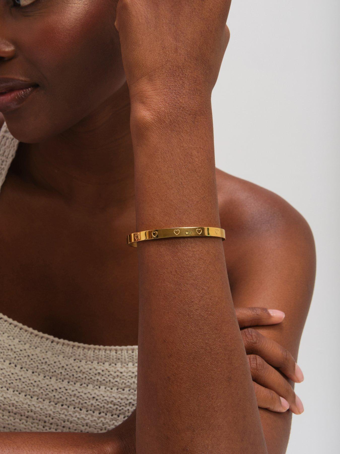 Image 3 of 3 of Jon Richard Gold Plated Waterproof Heart Bangle