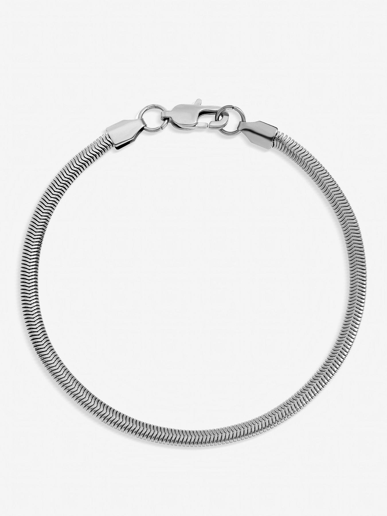 Inicio Men's Steel Waterproof Snake Chain Bracelet - Gift Pouch