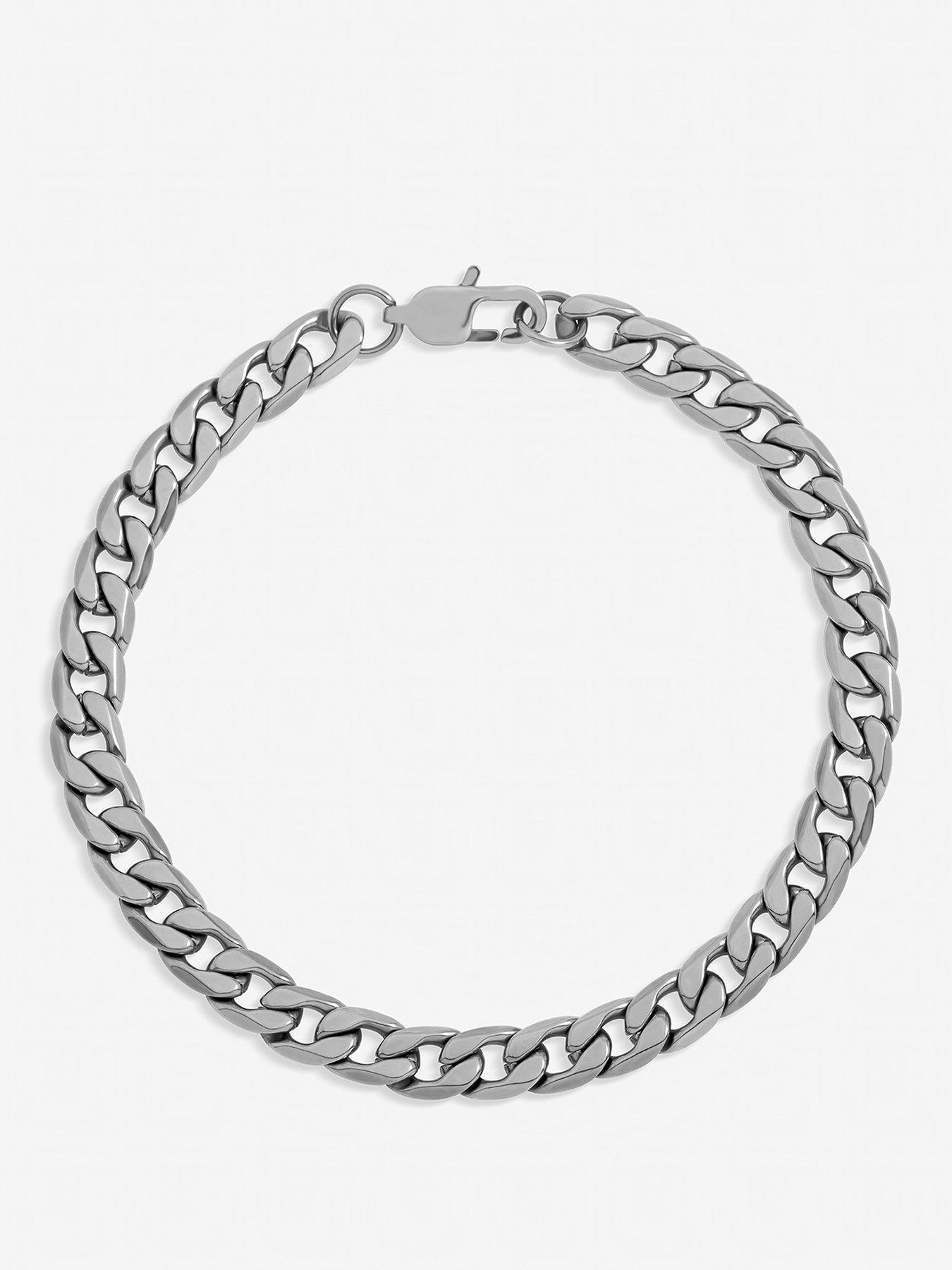 Inicio Men's Steel Waterproof Curb Chain Bracelet - Gift Pouch