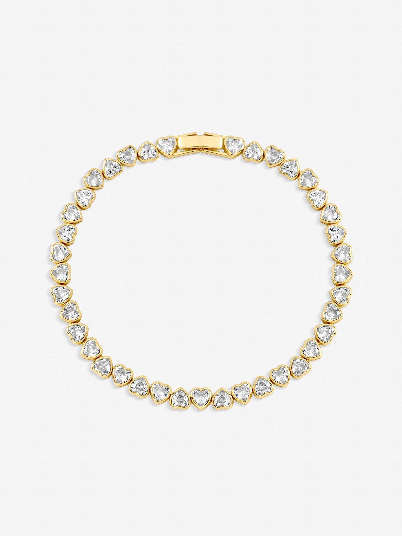 Image 2 of 2 of Jon Richard Gold Plated Cubic Zirconia Heart Drop Bracelet