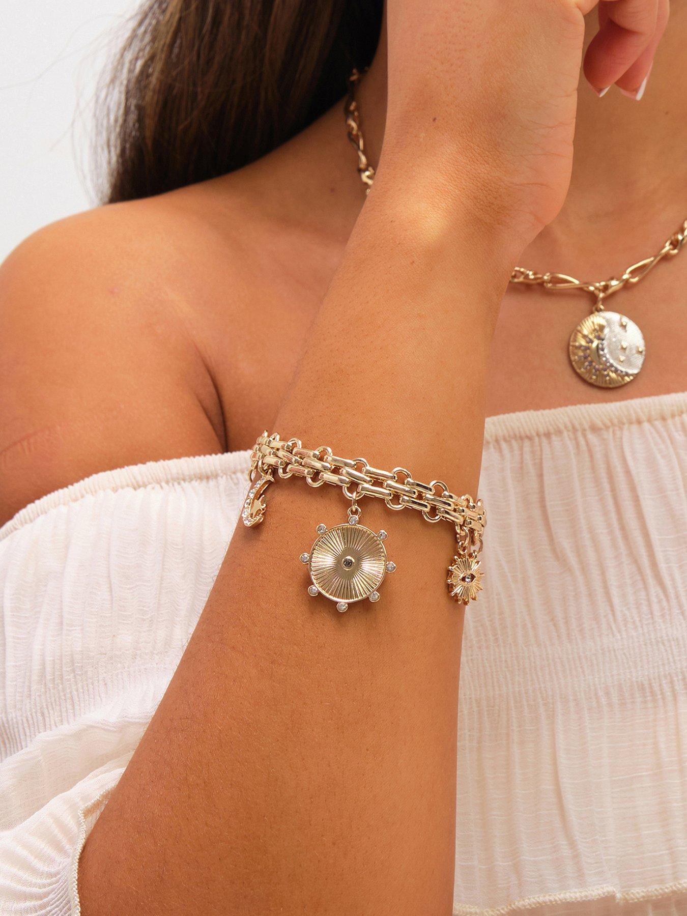 Mood Mood Gold Plated Celestial Charm Bracelet