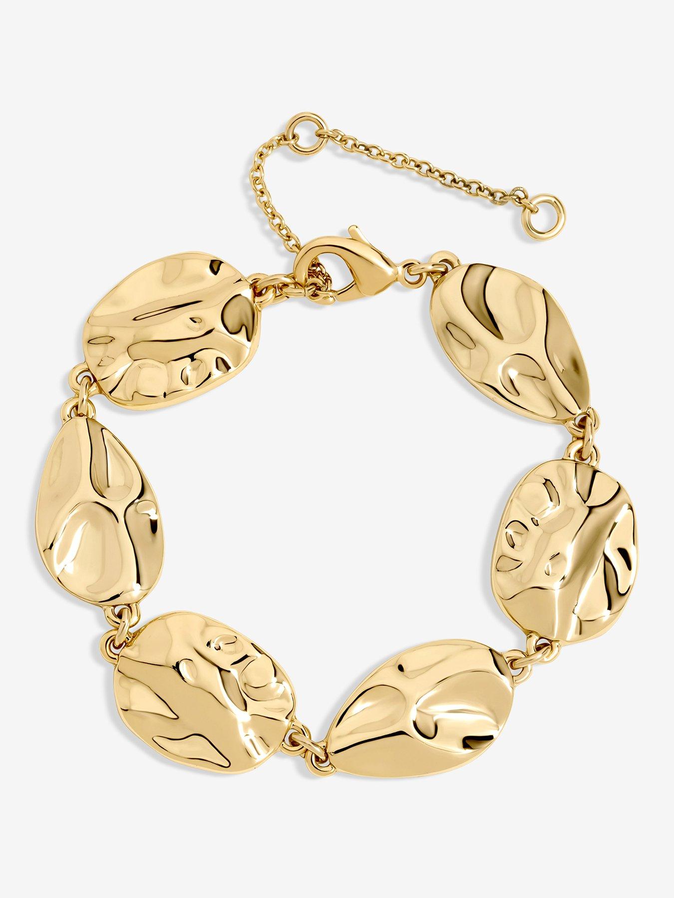 Mood Gold Polished Molten Bracelet