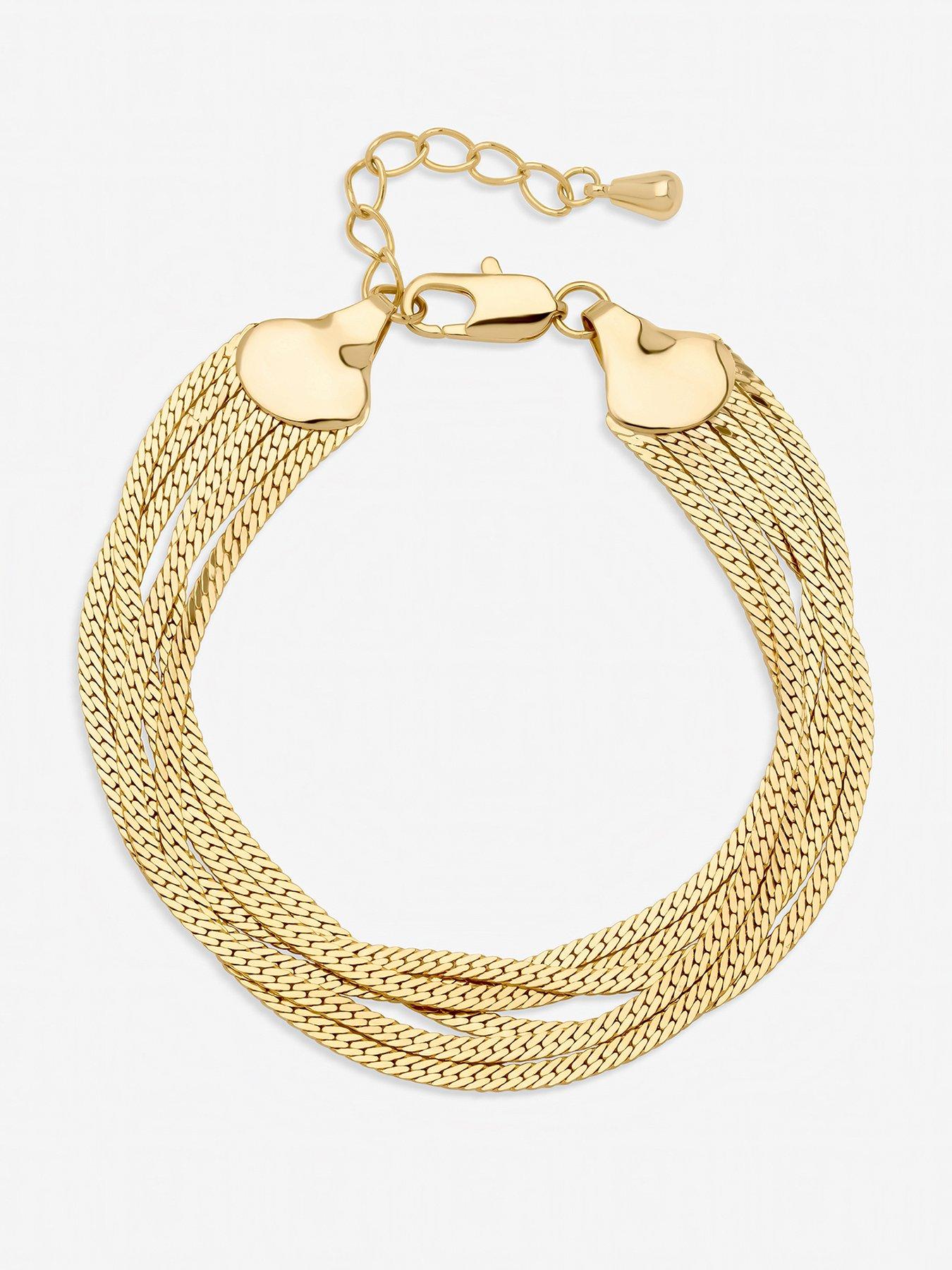 Inicio Gold Plated Multi Layered Bracelet - Gift Pouch