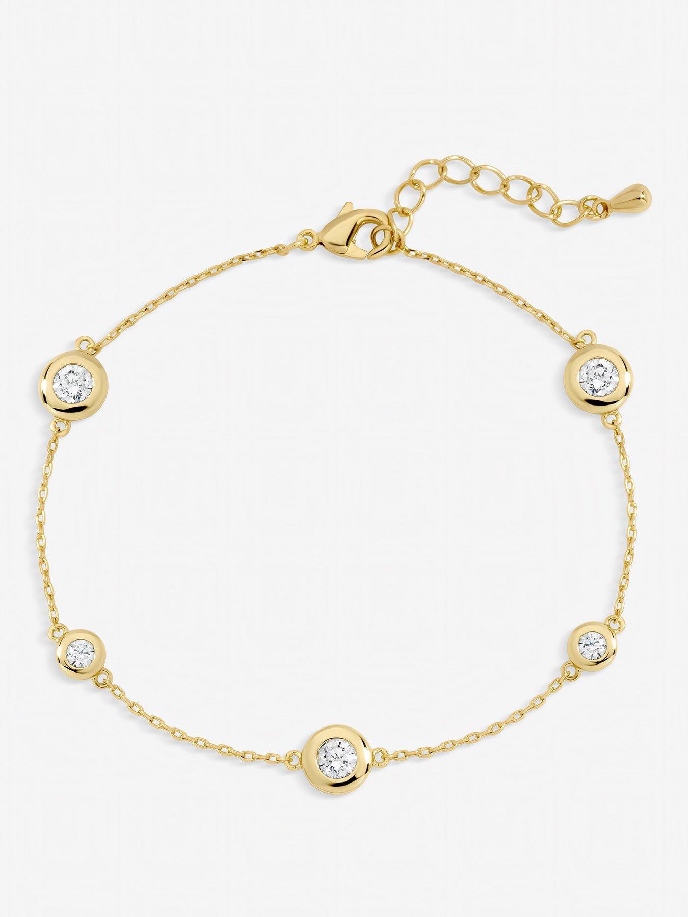 Image 2 of 3 of Jon Richard Gold Plated Cubic Zirconia Bezel Bracelet