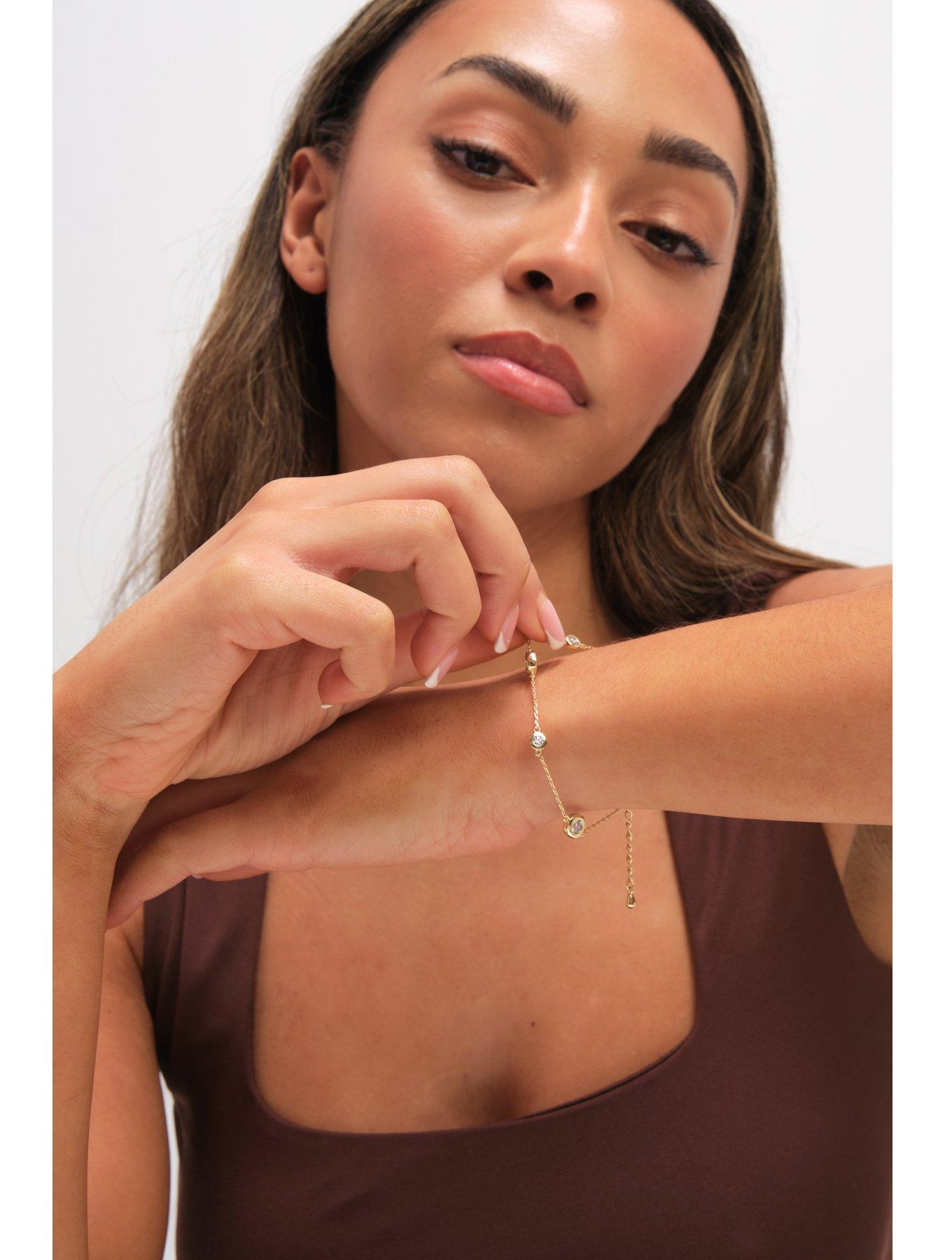 Image 3 of 3 of Jon Richard Gold Plated Cubic Zirconia Bezel Bracelet