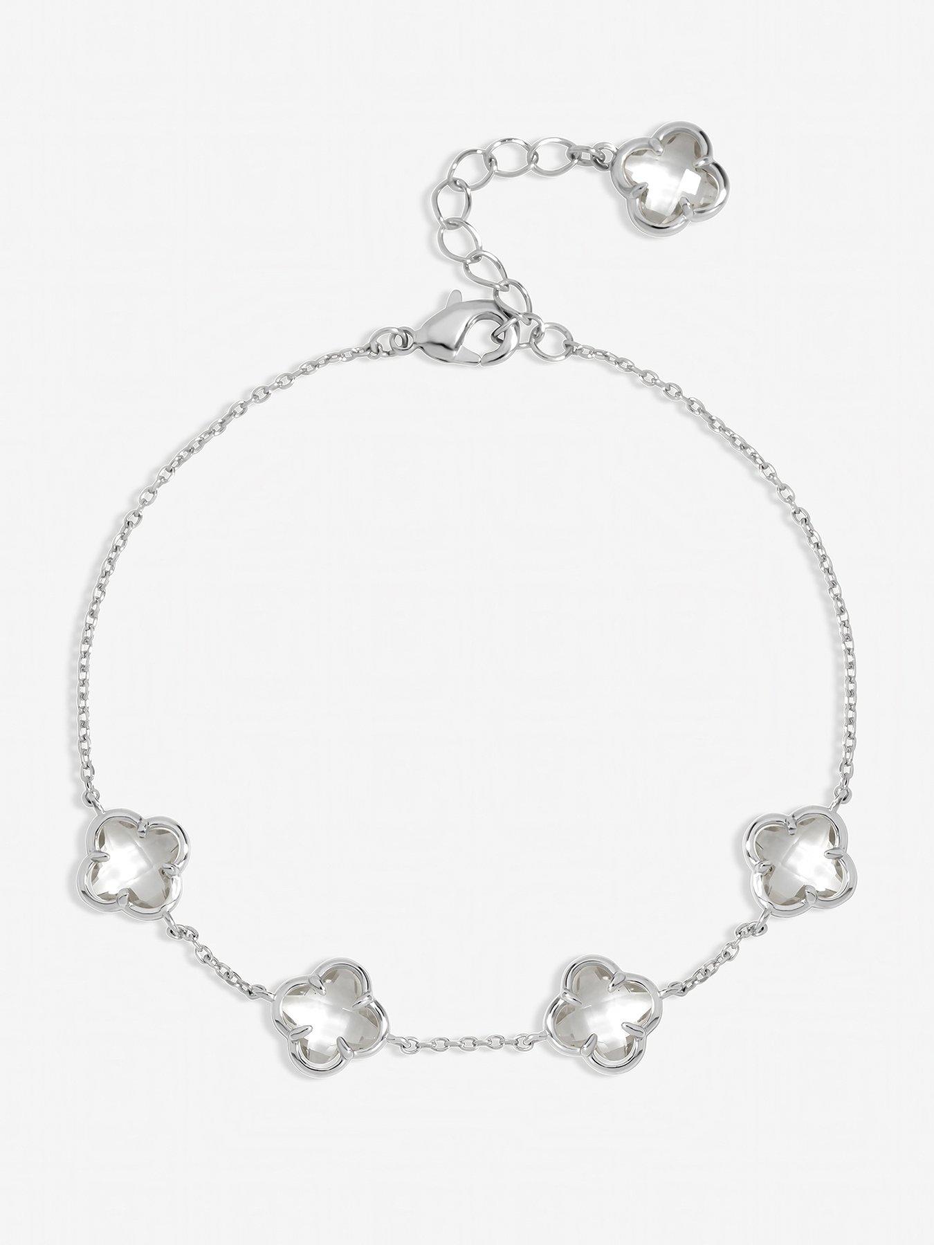 Inicio Inicio Crystal Clover Bracelet - Gift Pouch