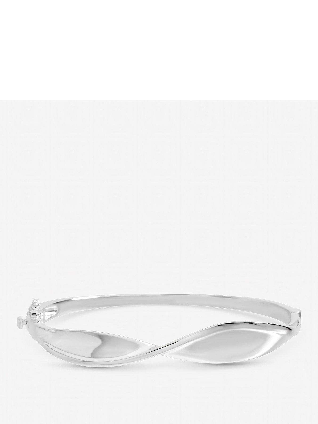 Image 1 of 3 of Inicio Polished Wave Bangle - Gift Pouch