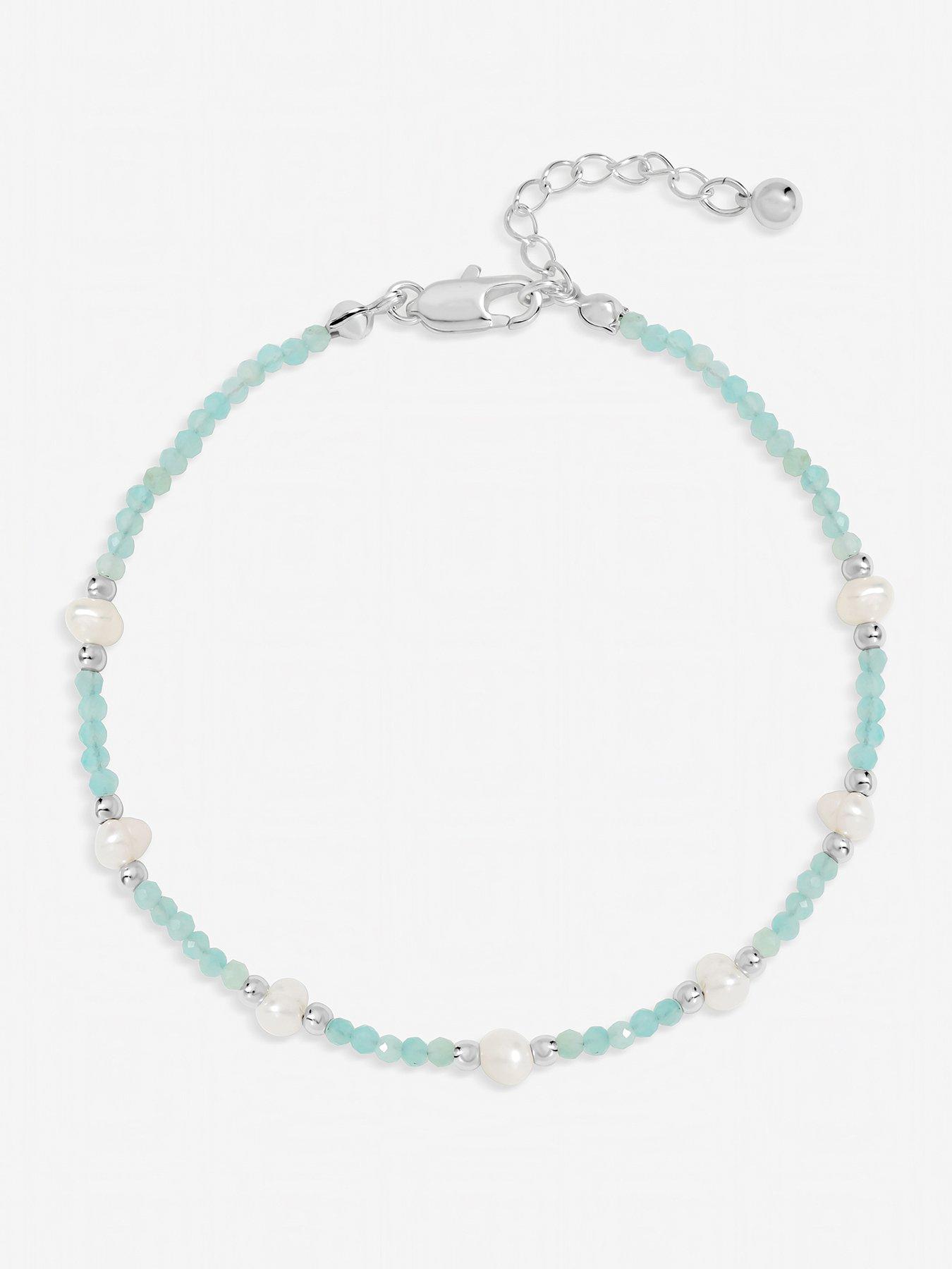 Inicio Turquoise And Pearl Bracelet - Gift Pouch