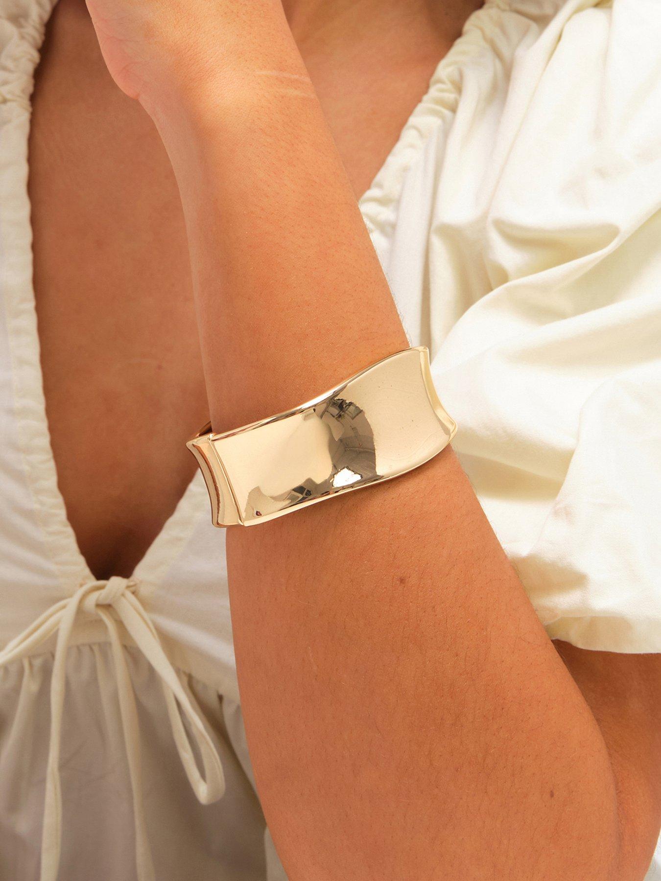 Jon Richard Gold Plated Large Curve Cuff