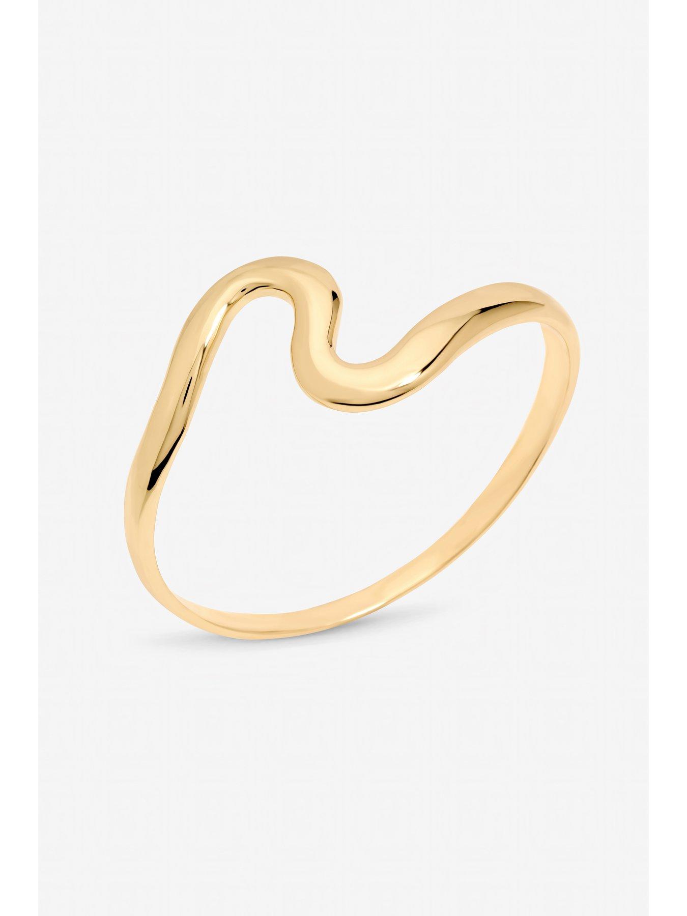 Image 3 of 4 of Jon Richard Gold Plated Polished Swirl Bangle