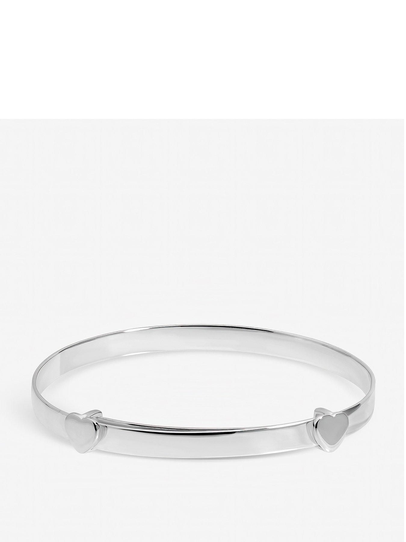 Inicio Christening Heart Bangle - Gift Pouch